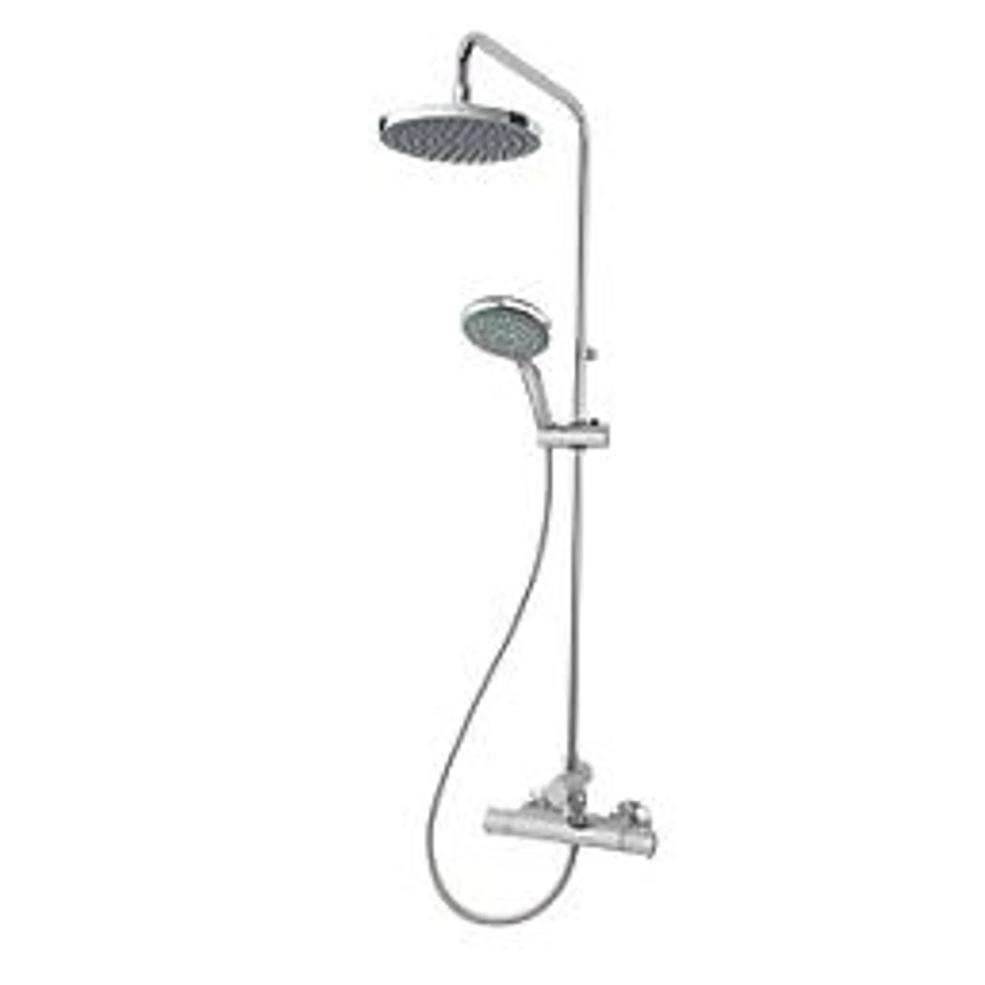 Triton Benito Rear-Fed Exposed Chrome Thermostatic Mixer Shower with Diverter