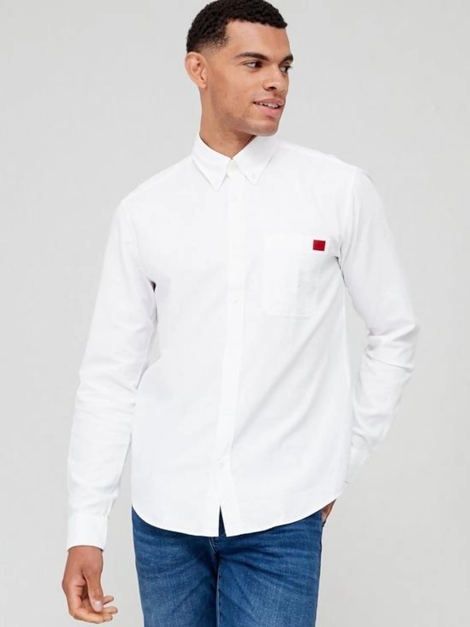 Evito Slim Fit Long Sleeve Shirt - White