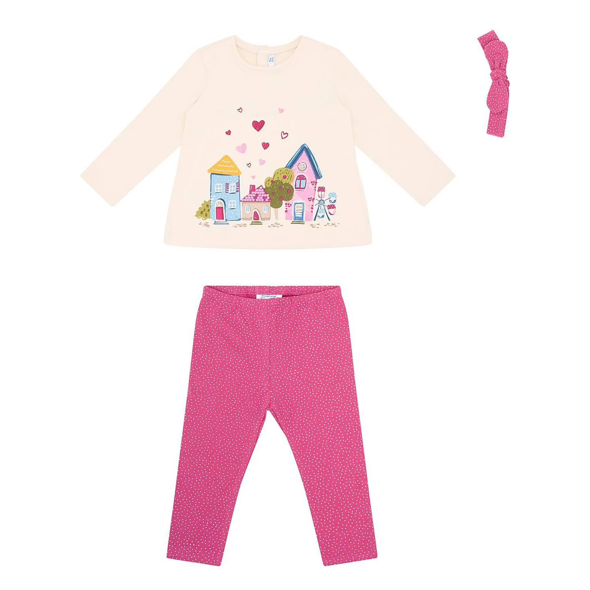 Three-Piece House Top, Leggings and Headband Set