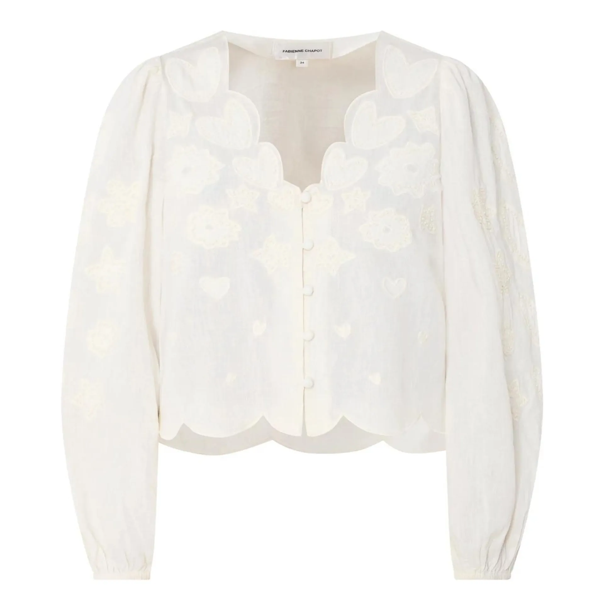 New in FABIENNE CHAPOT Rani Embroidered Patchwork Blouse €180.00