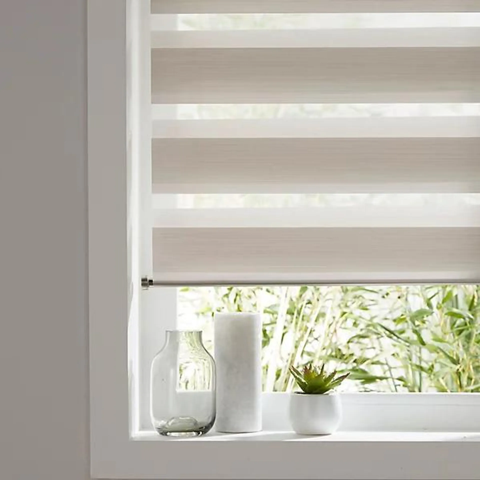 Kala Corded Natural Striped Day & night Roller Blind (W)180cm (L)180cm