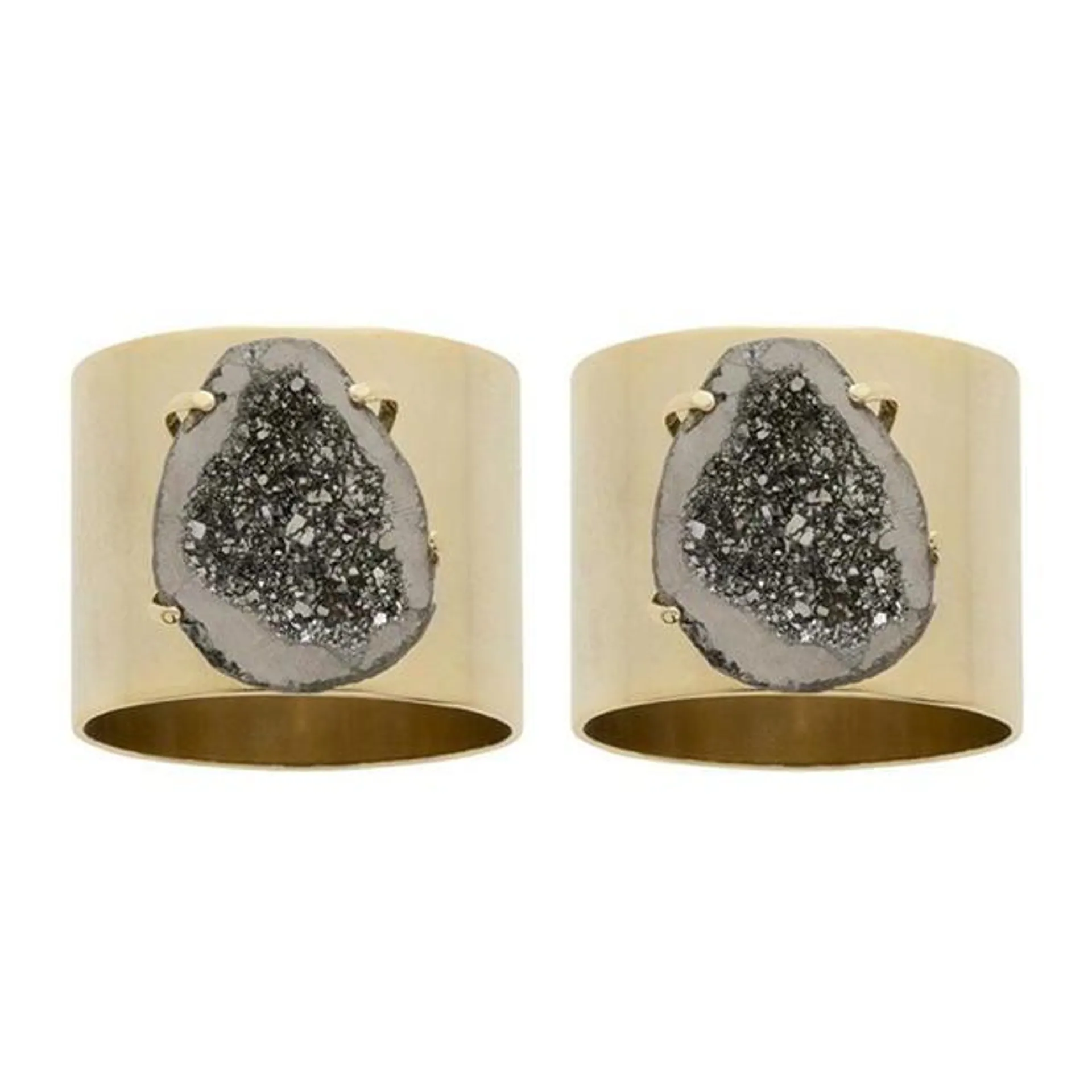 Buchanan Druzy Stone Napkin Ring - Set of 2