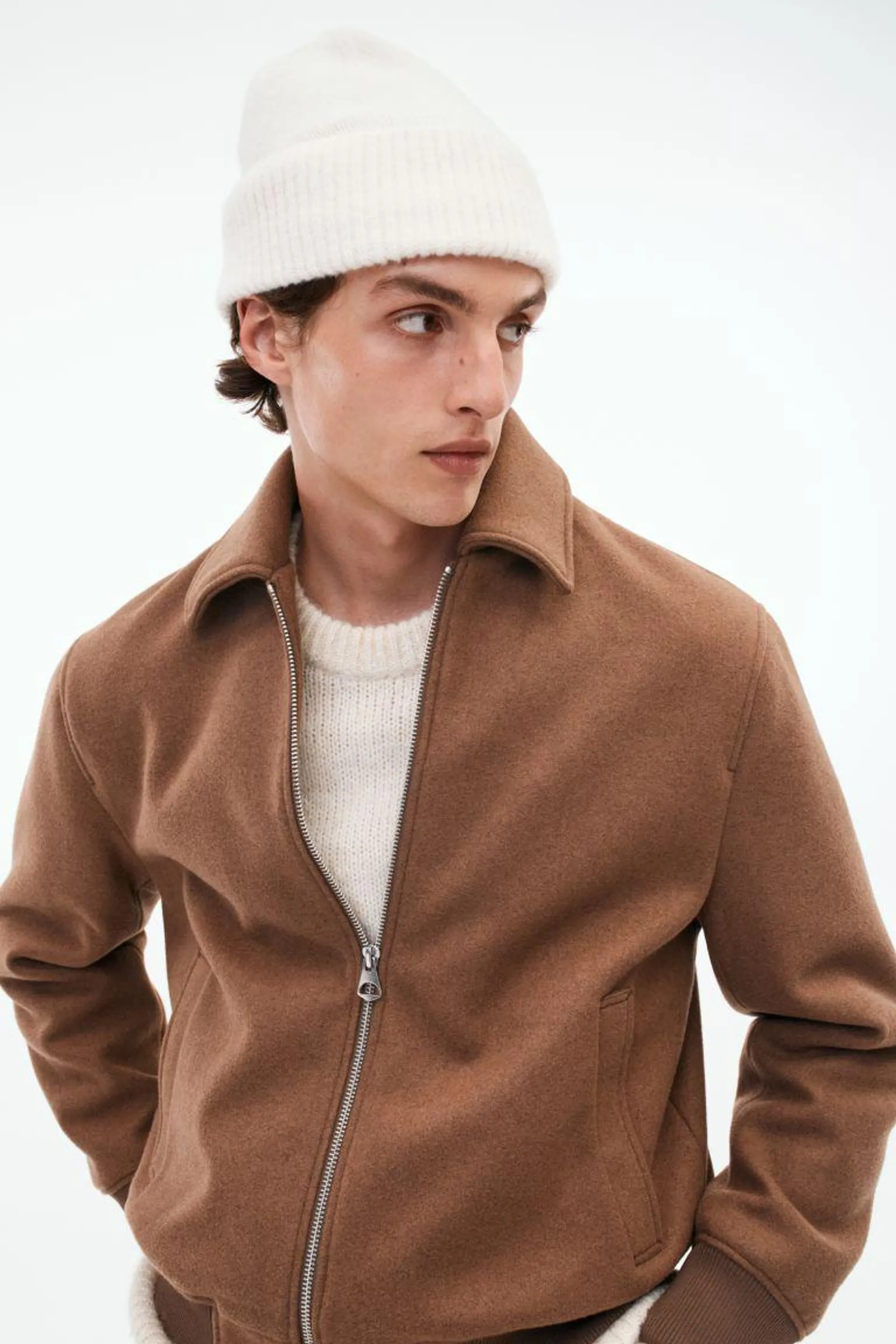 Rib-knit hat
