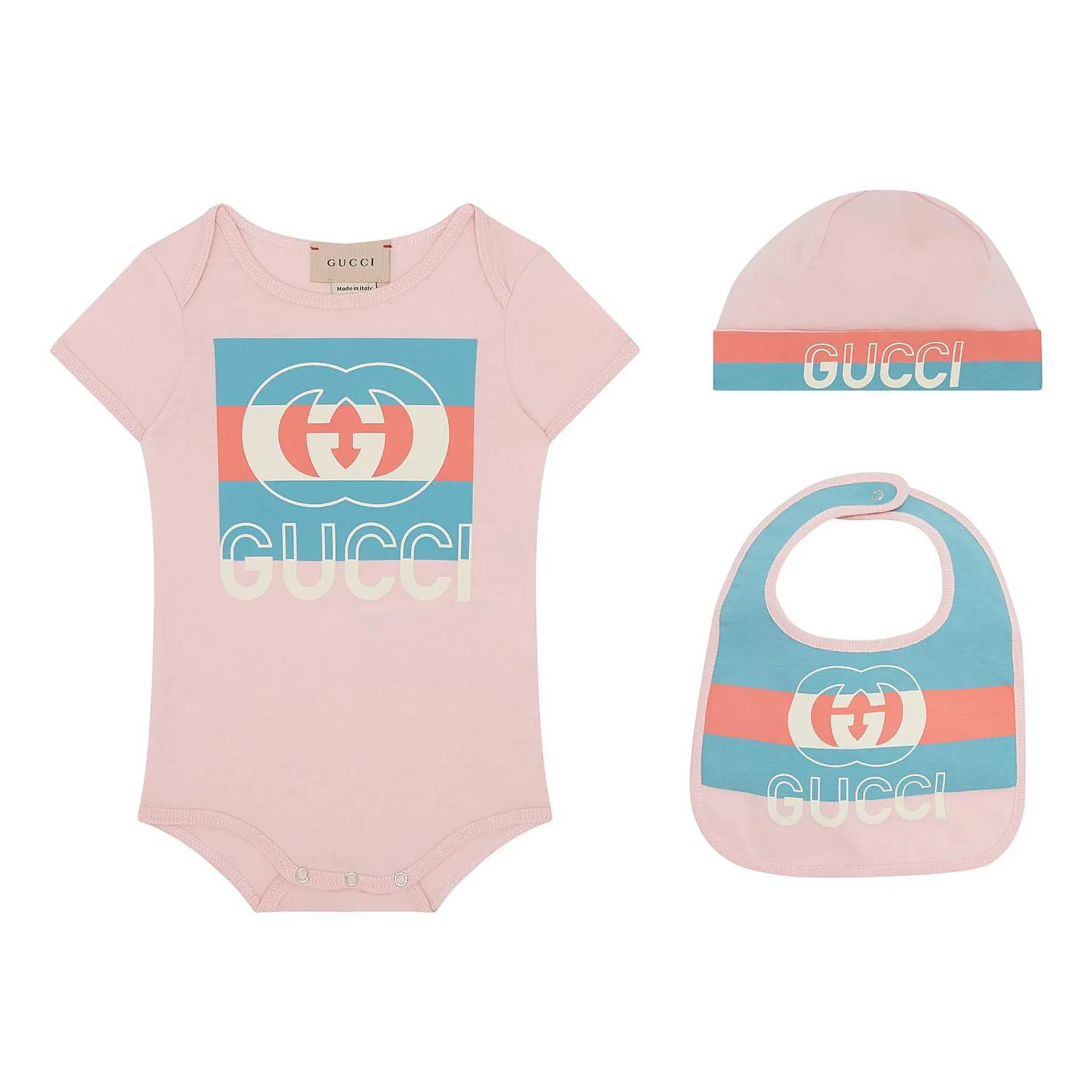 Interweb Logo Bib Hat and Babygrow Gift Set