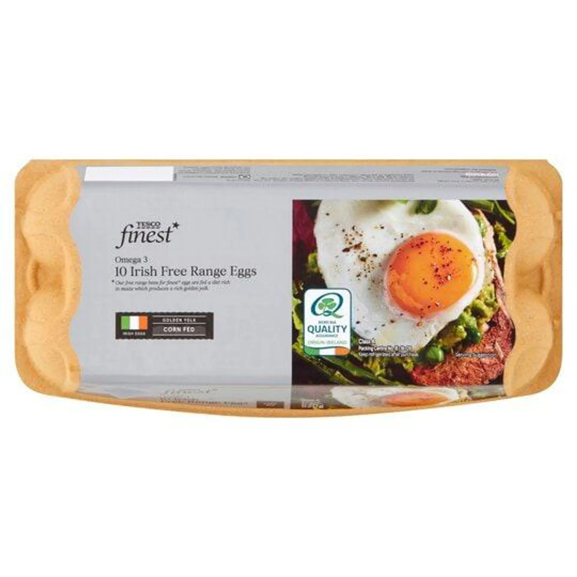 Tesco Finest* Omega 3 Free Range 10 Irish Eggs