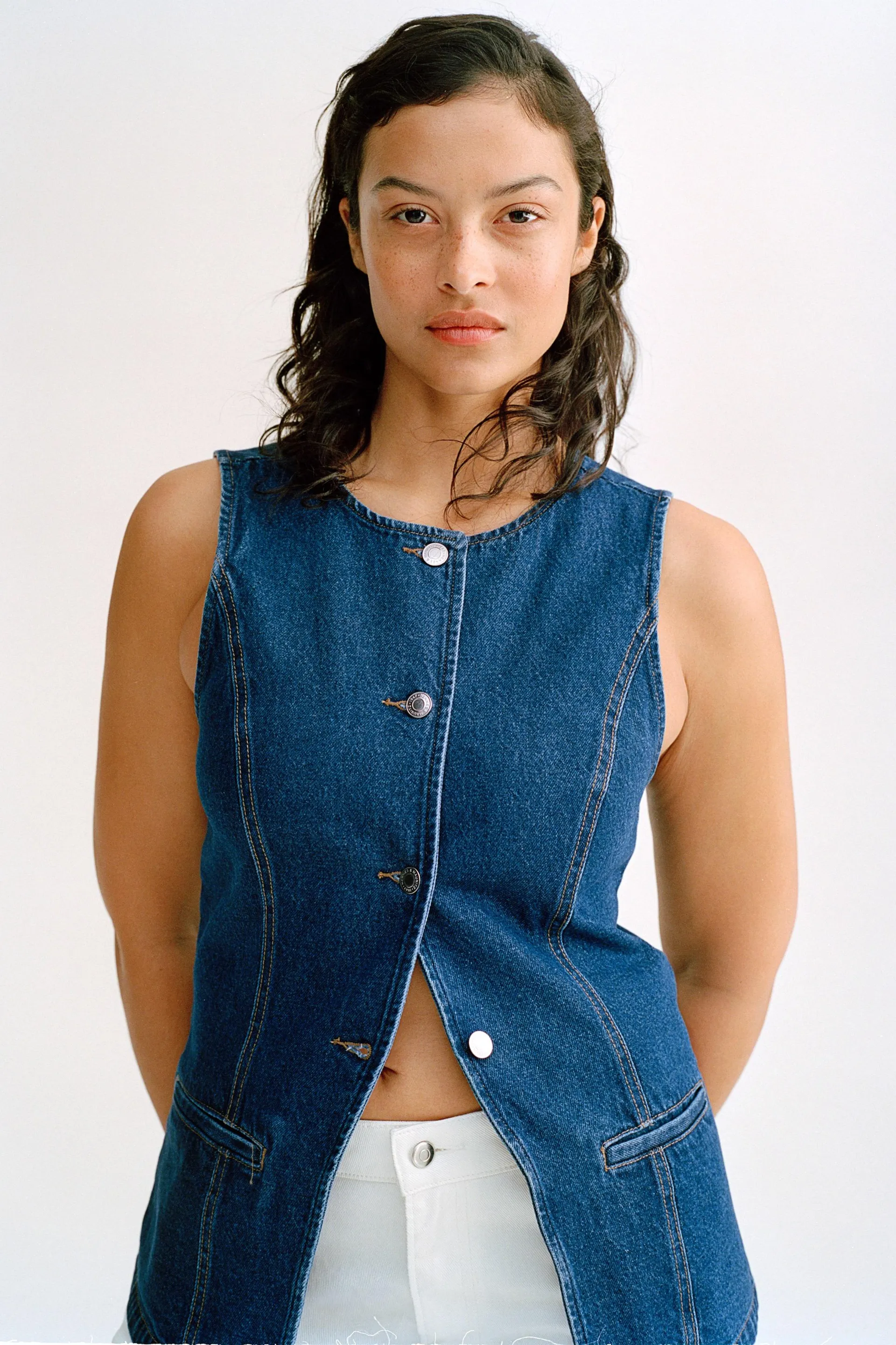 Denim waistcoat