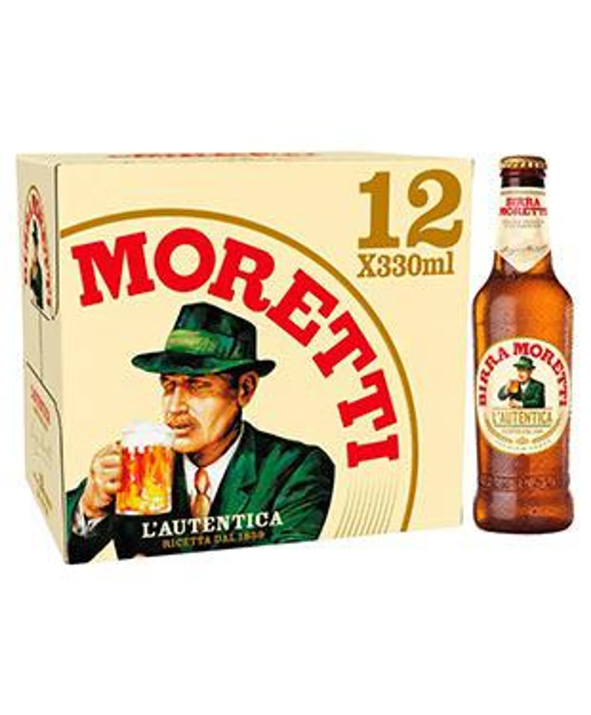 Birra Moretti 12 pack Bottle