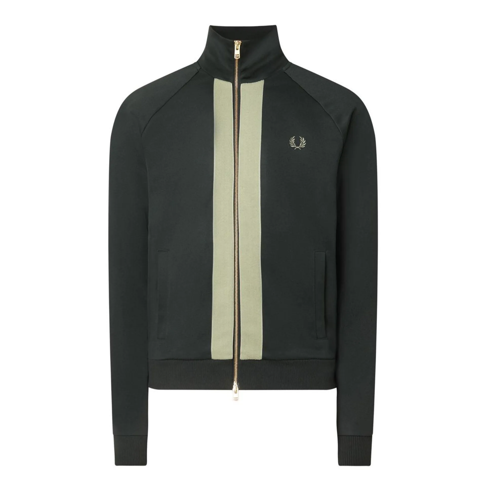 New in FRED PERRY Laurel Wreath Logo Chenille Tape Zip Sweatshirt €170.00