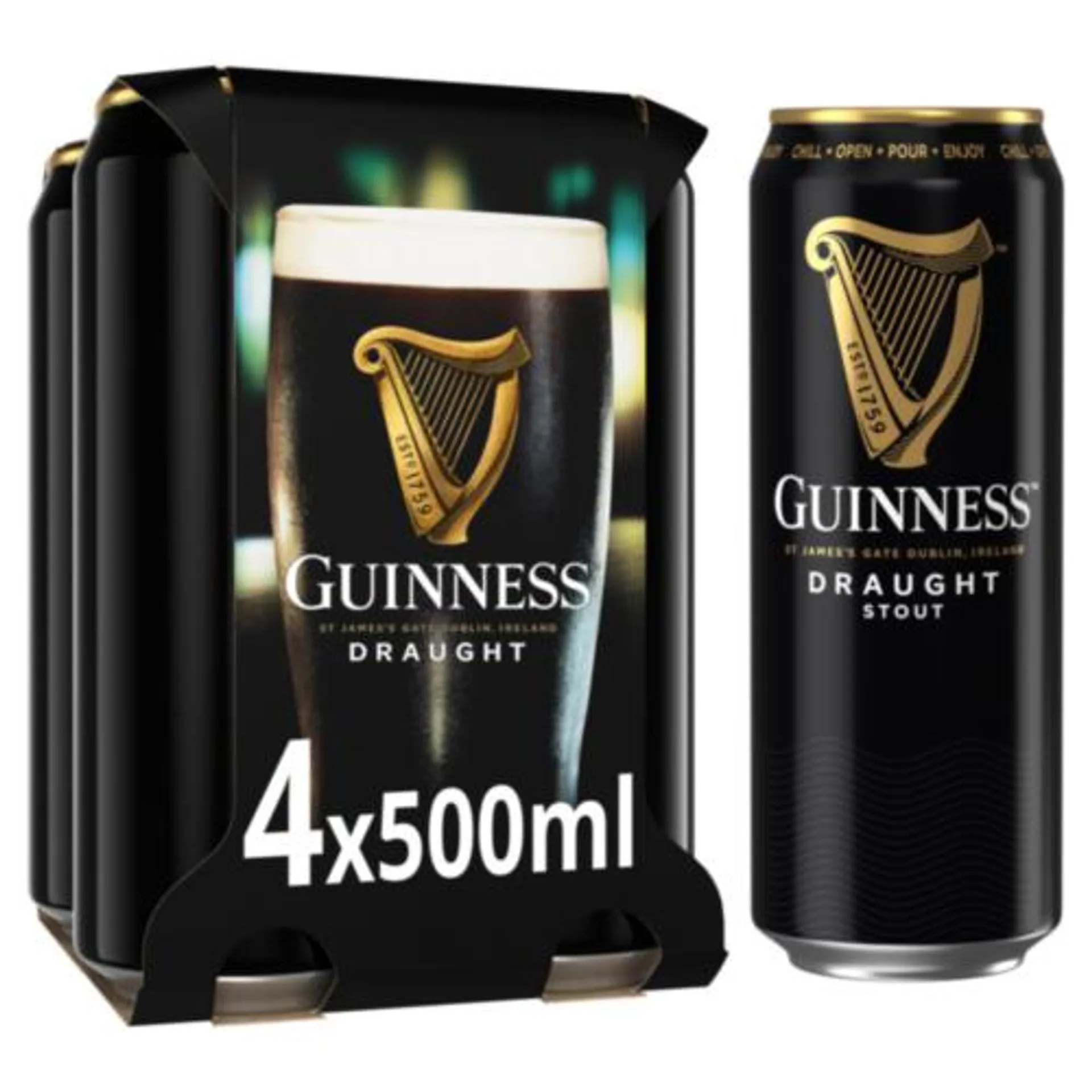 Guinness Draught Stout Can 4 Pack