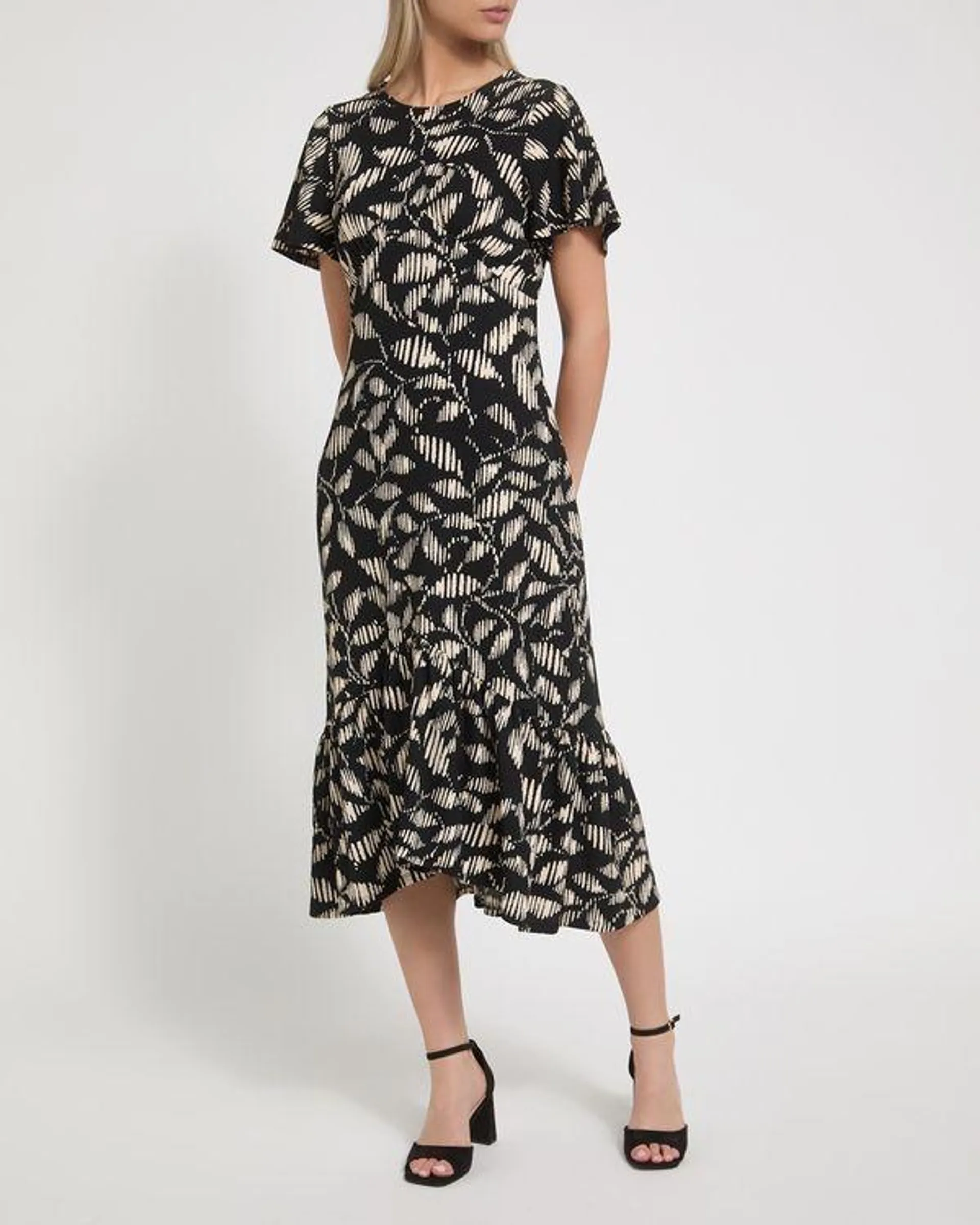 Jersey Frill Hem Dress