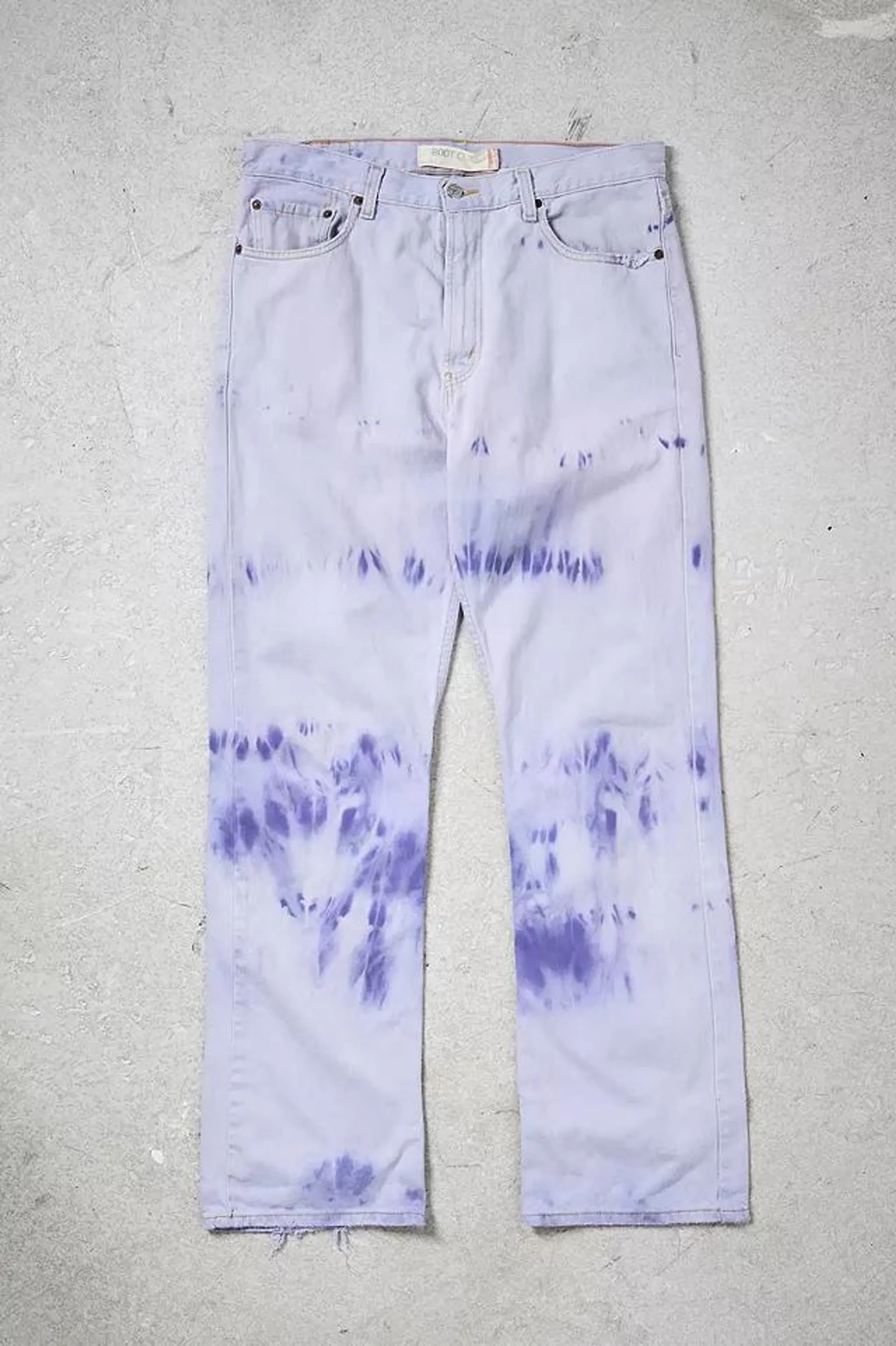 Urban Renewal One-Of-A-Kind Purple Tie-Dye Levi's 517S Jeans