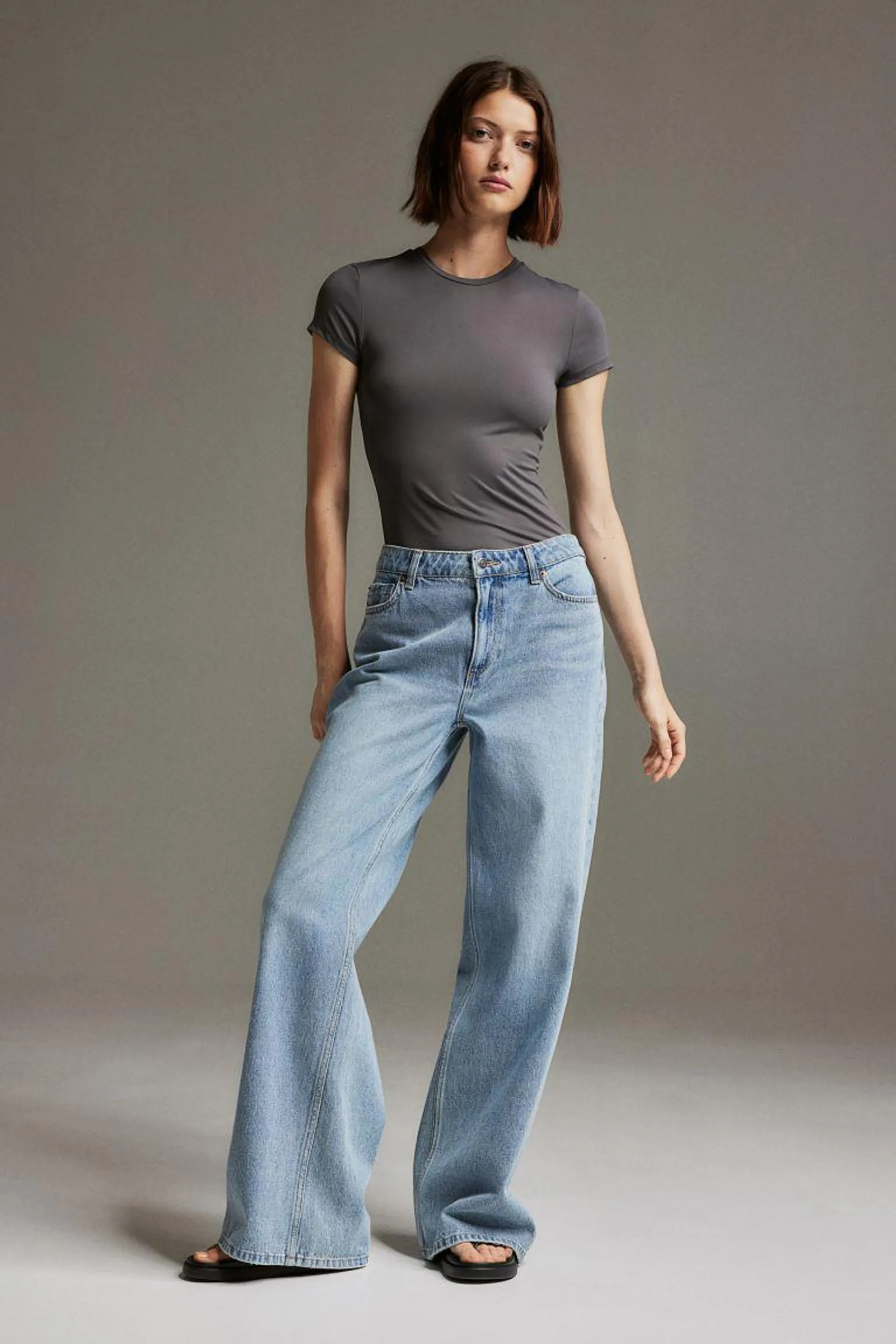 Fitted microfibre T-shirt