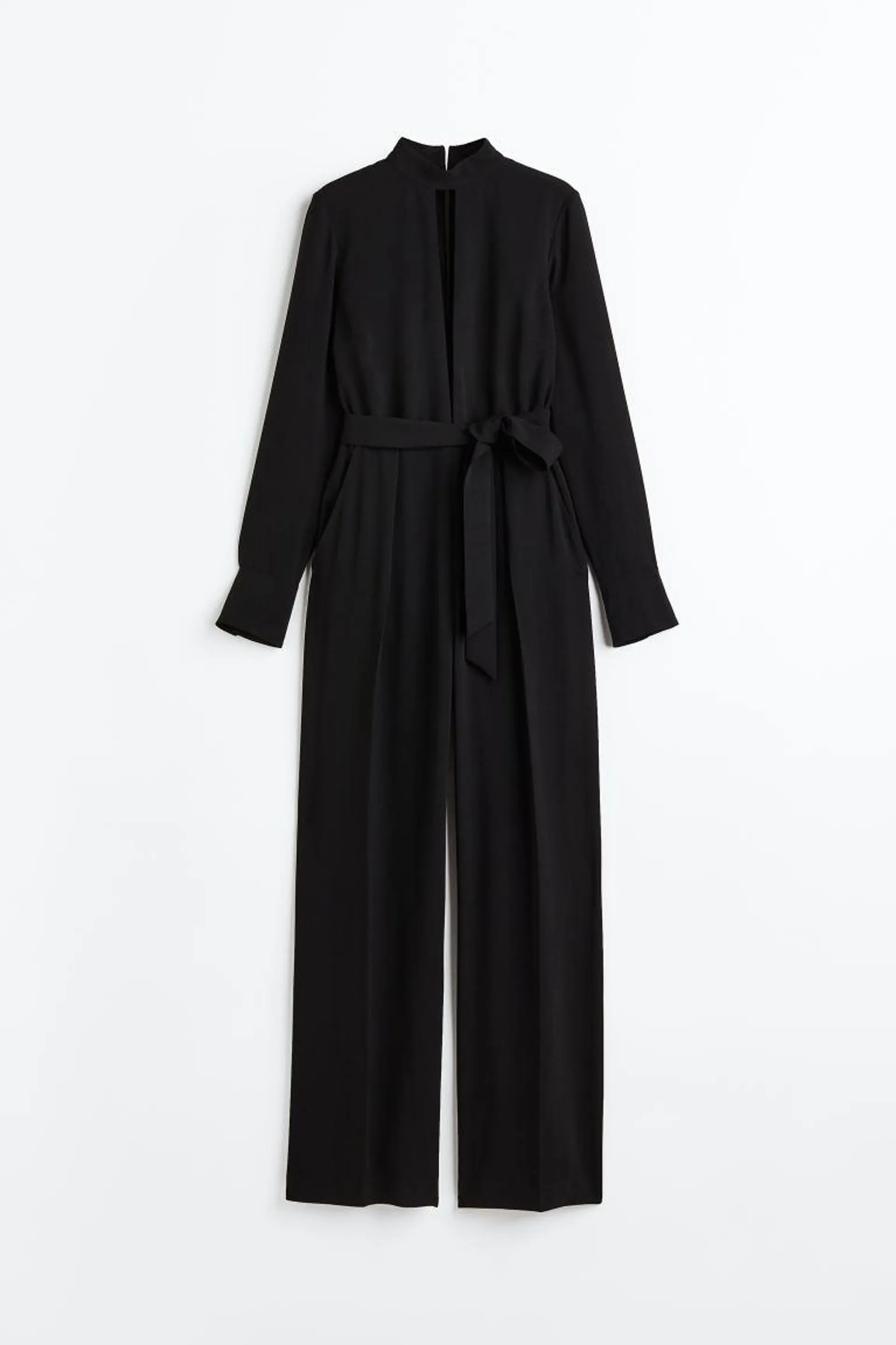 Tie-belt jumpsuit