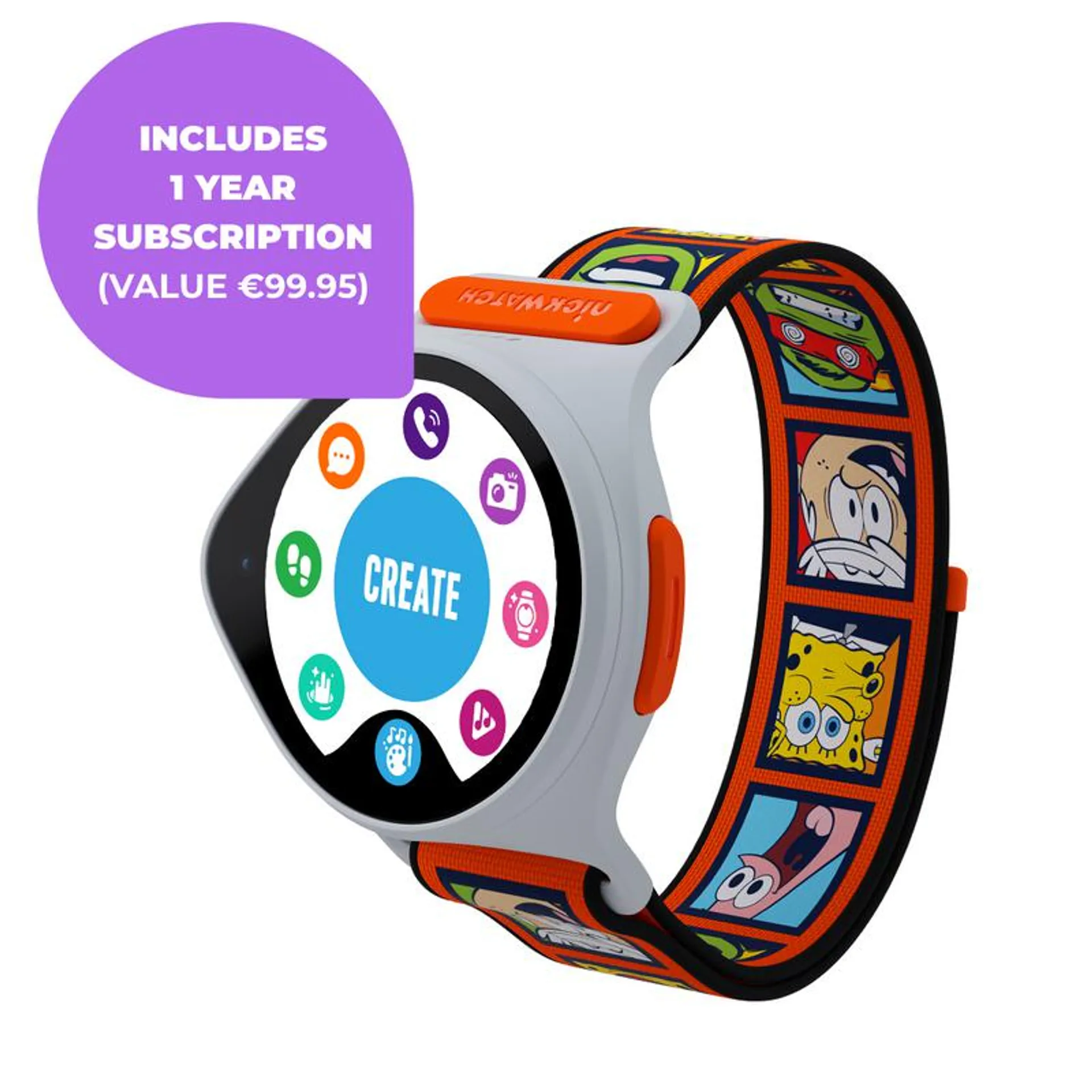 Nickelodeon NickWatch 4G Kids Smartwatch - Grey | NICKW001-2