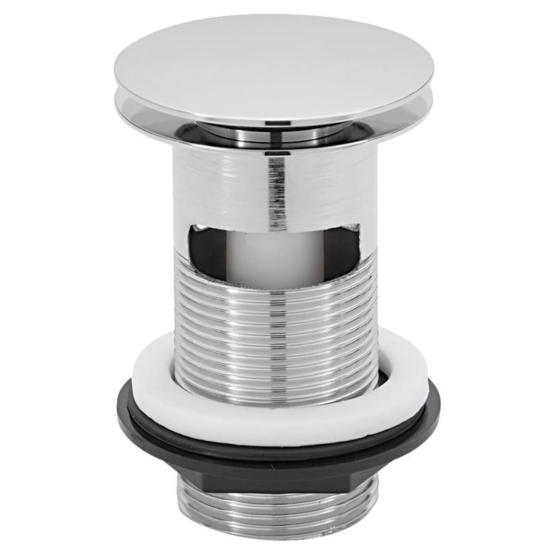 Click-clac 1 1/4" Chrome Plated Stainless Steel Basin Plug Slotted