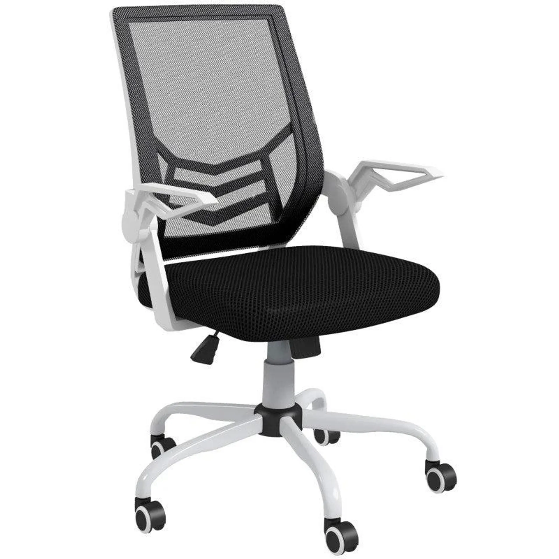 ProperAV Extra Ergonomic Adjustable Office Chair with Flip-up Arm & Lumbar Back Support