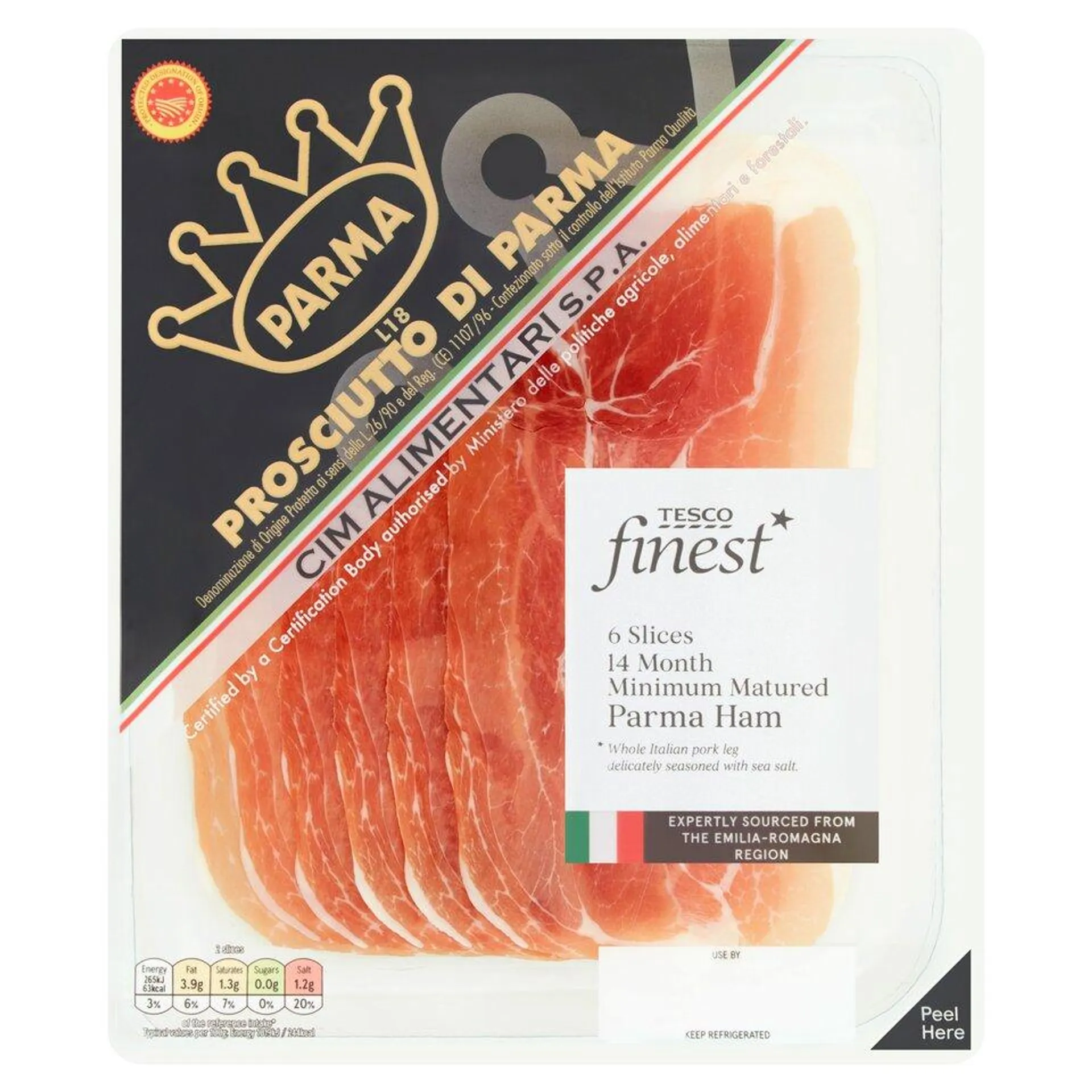 Tesco Finest 14 Month Genuine Parma Ham 78G