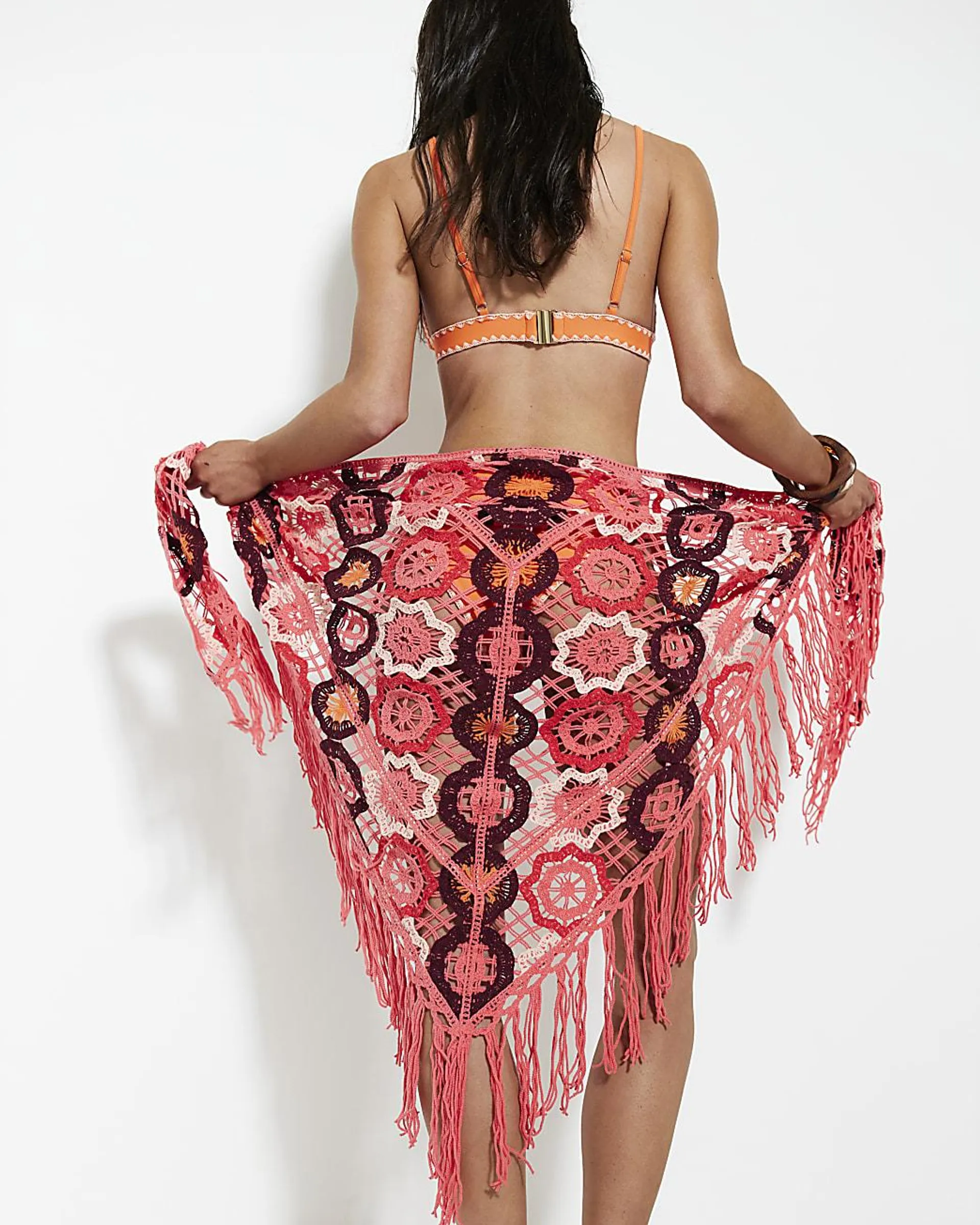 Pink Crochet Sarong