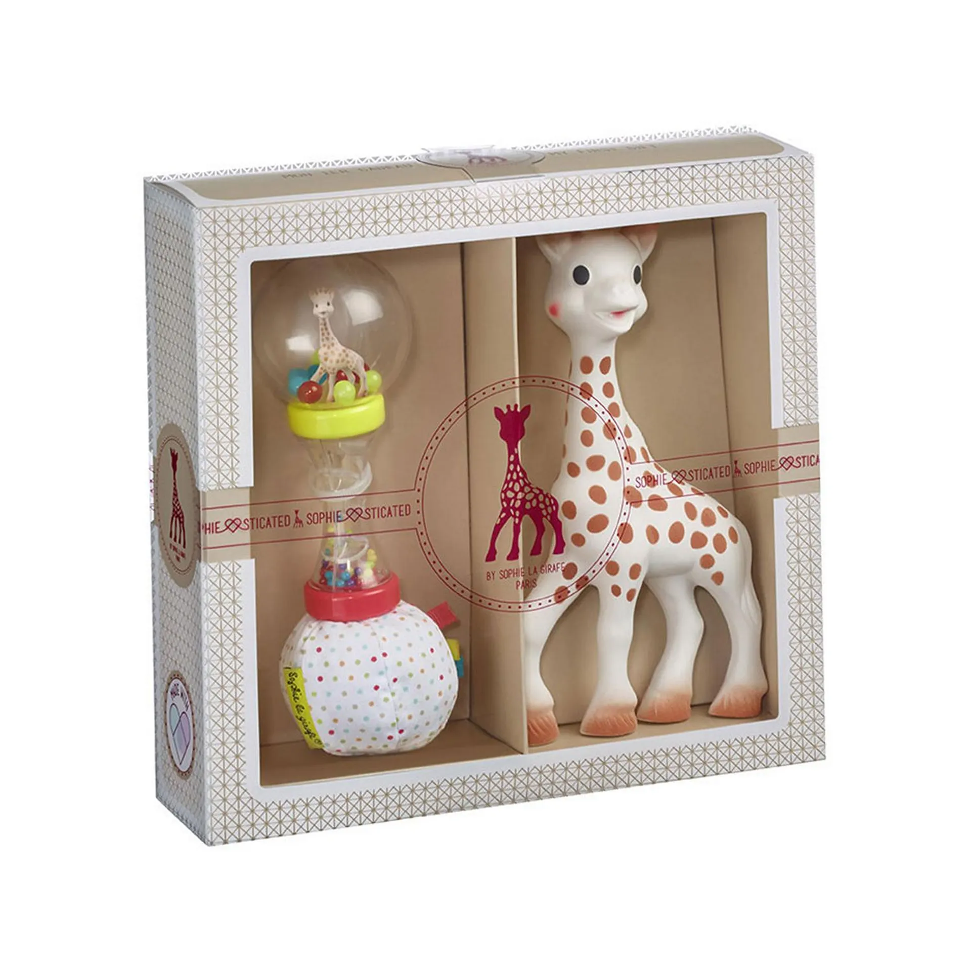 Sophie The Giraffe 18cm & Soft Maracas Set