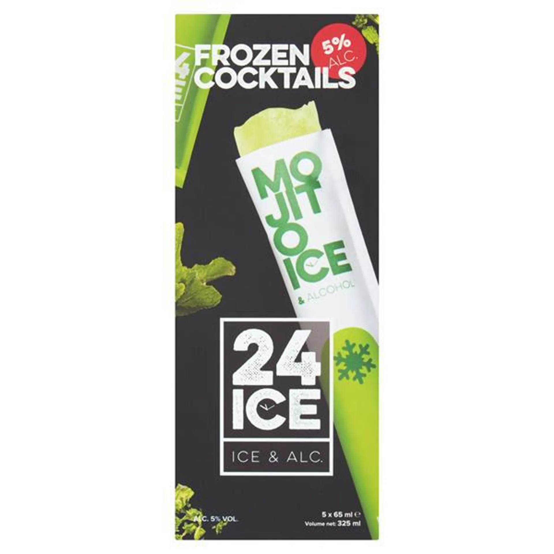 Frozen Cocktails Mojito Ice & Alcohol | 5 x 65ml (325ml) | 5% vol