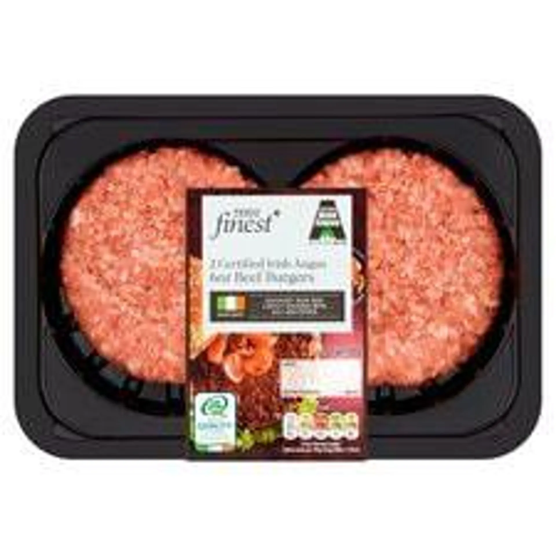 Tesco Finest 2 Irish Angus 6Oz Beef Burgers 340G