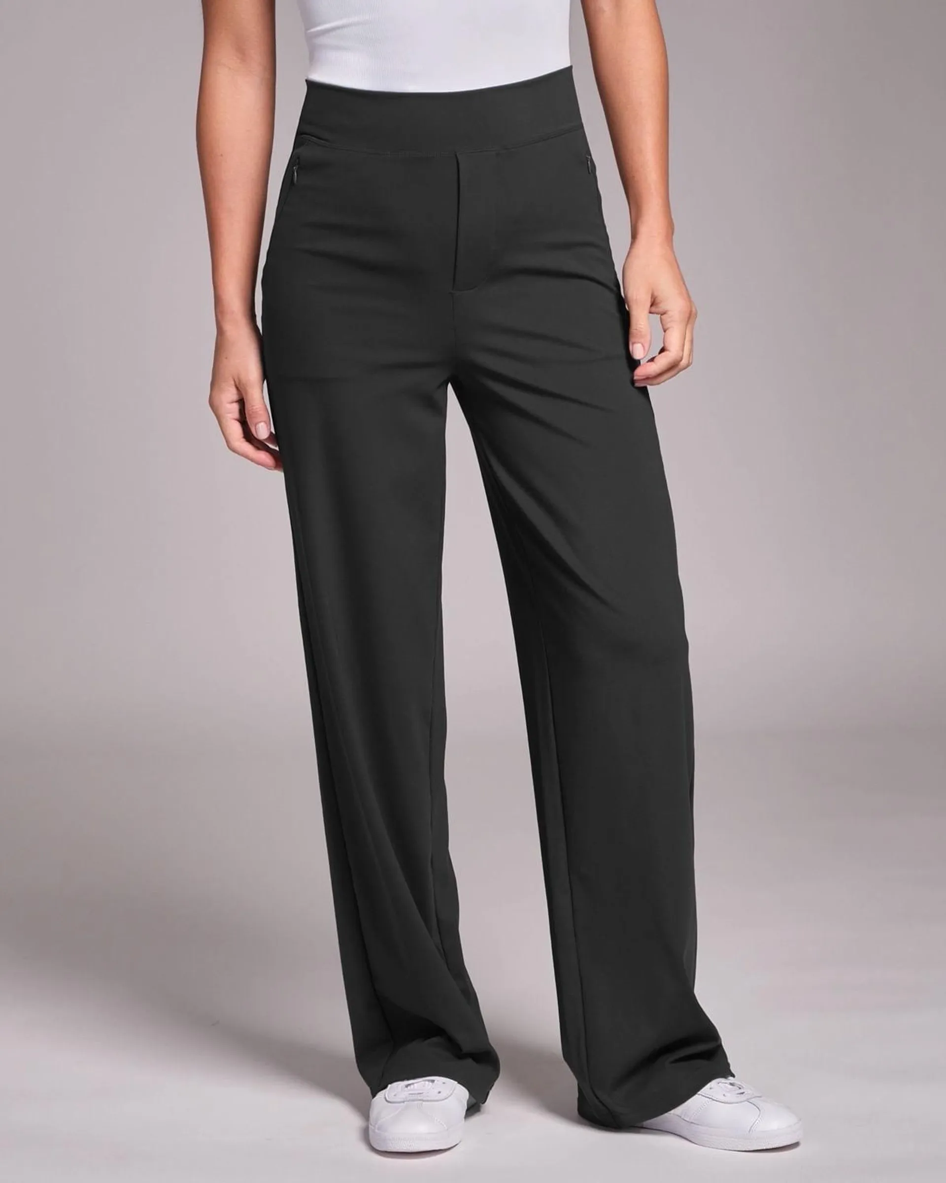 Powercut All-Day-Wear Wide Leg Trousers Asphalt Grey