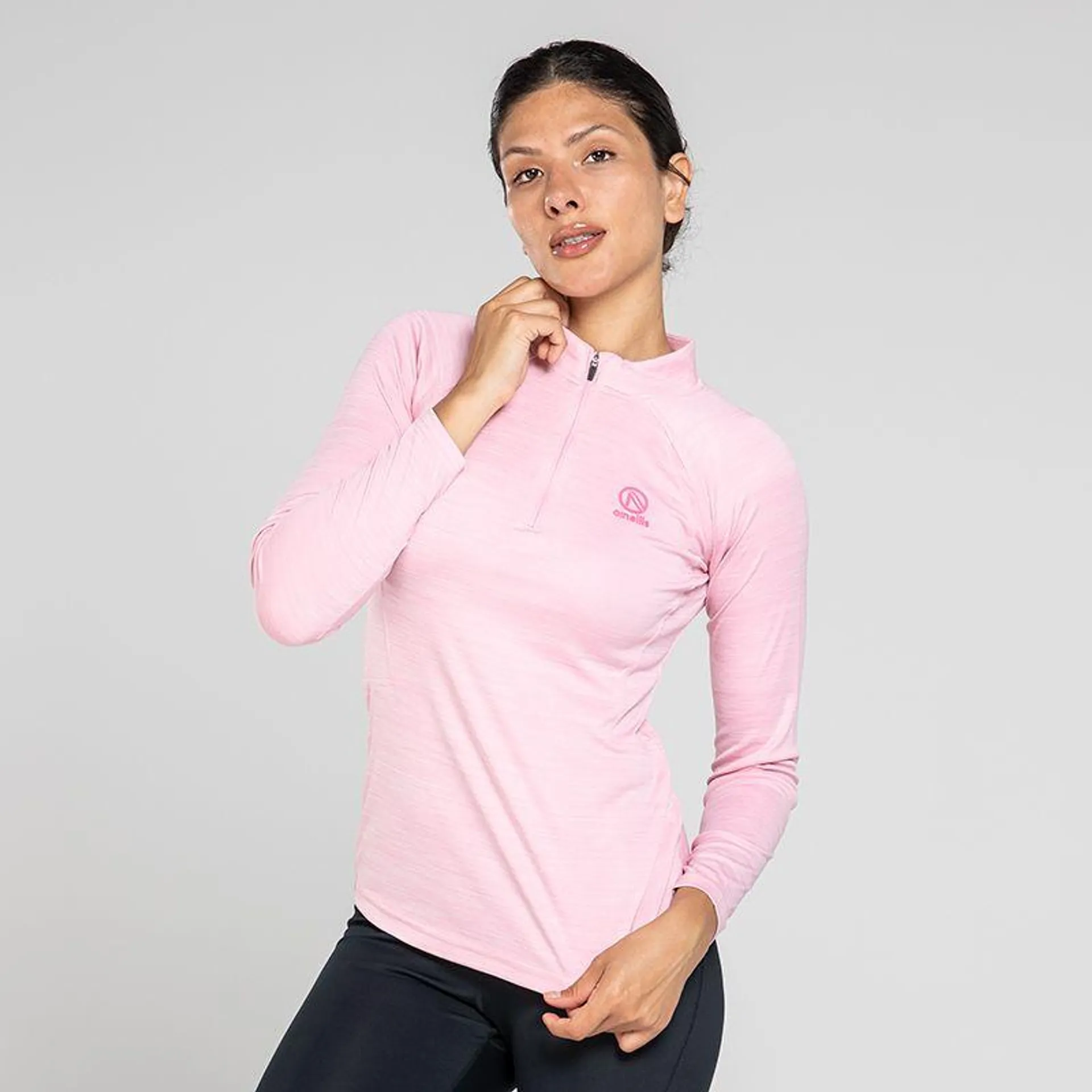 Women's Madison Half Zip Midlayer Top Pink