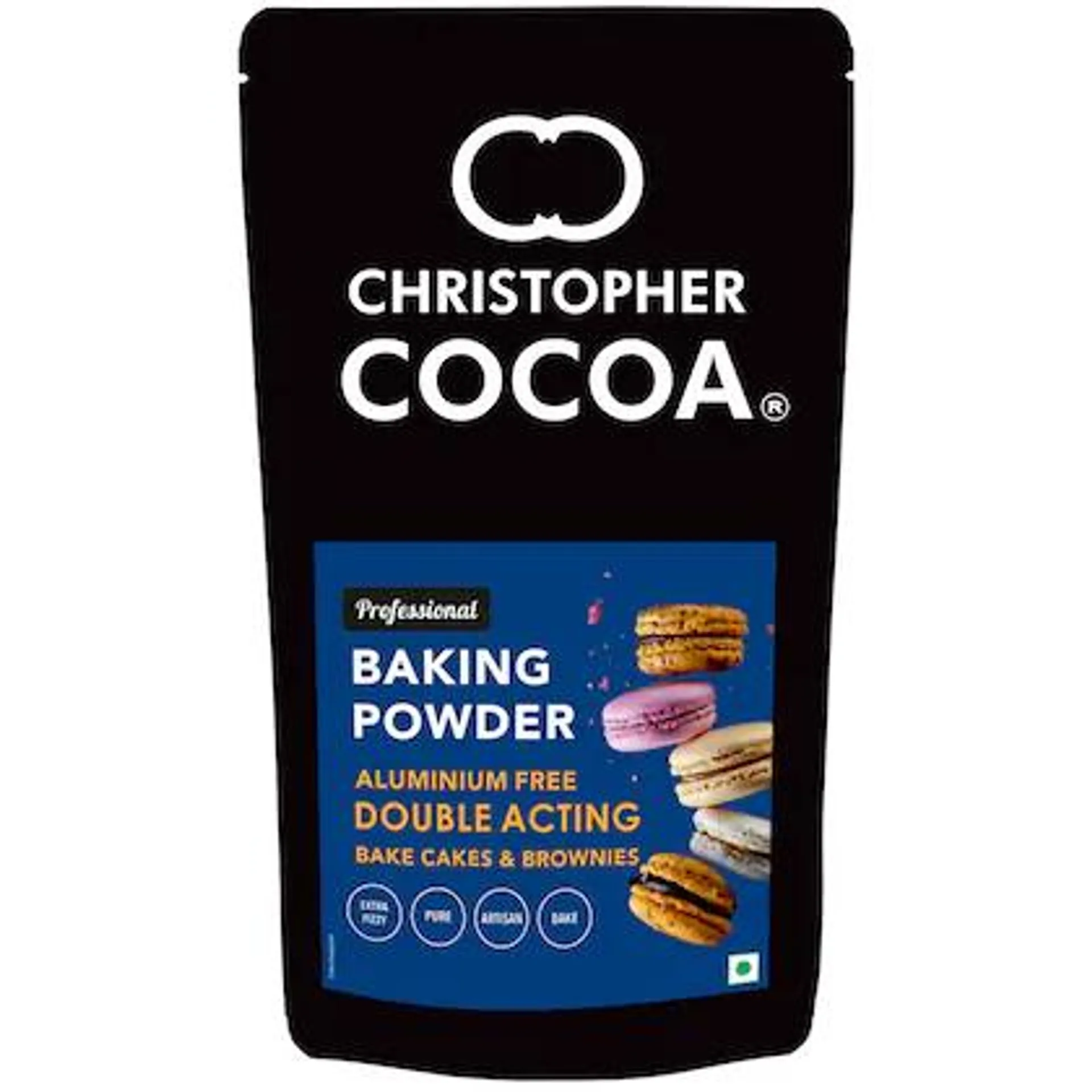 Christopher Cocoa Baking Powder Aluminium Free Double Action 1Kg (Bake Cakes, Cookies, Breads, Brownies)