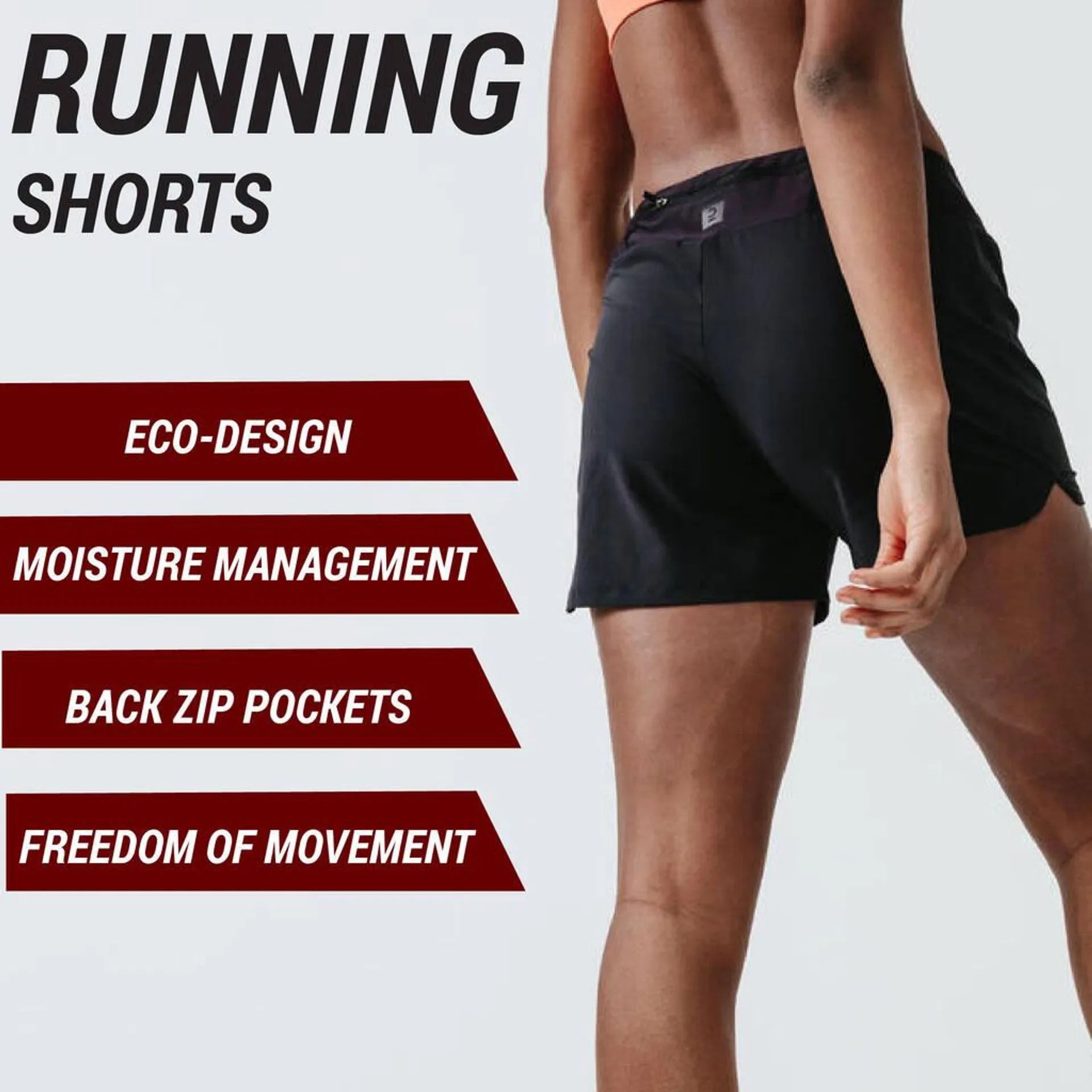 Women Running Shorts Dry - black