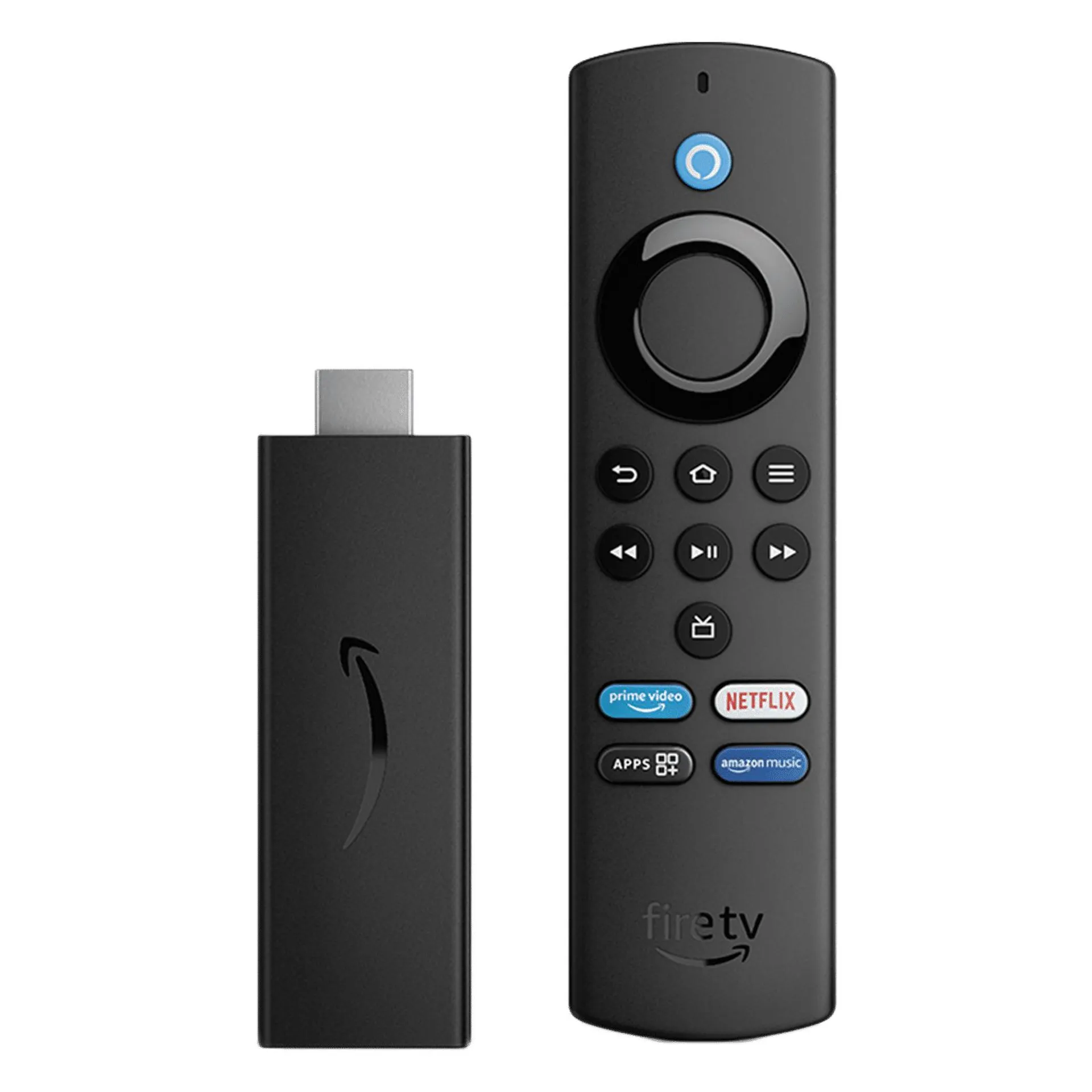 amazon Fire TV Stick Lite with Alexa Voice Remote (Full HD Video Steaming, B09BY17DLV, Black)