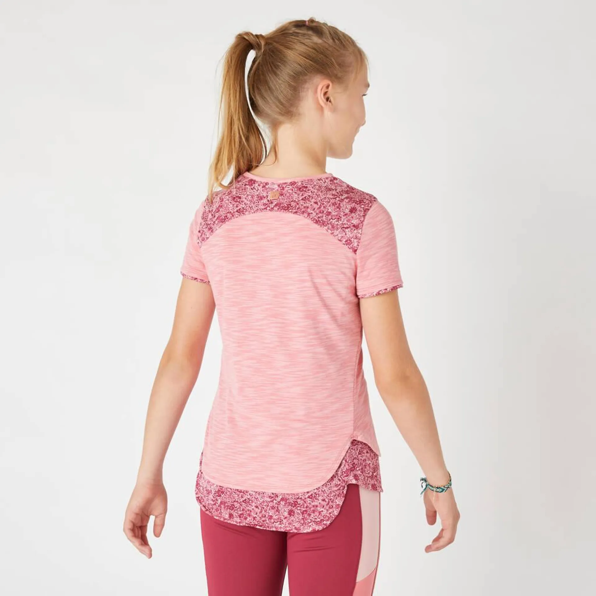 Girls Double Layered T-shirt S500 - Pink