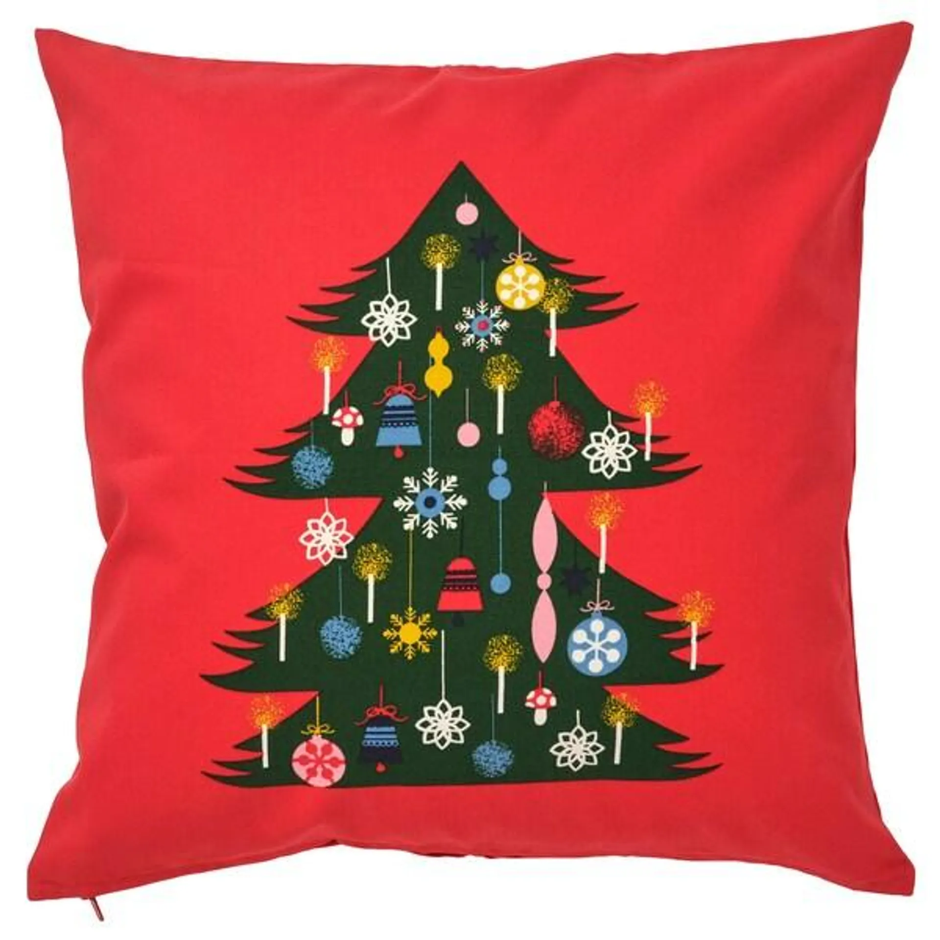 Cushion cover, Christmas tree red,