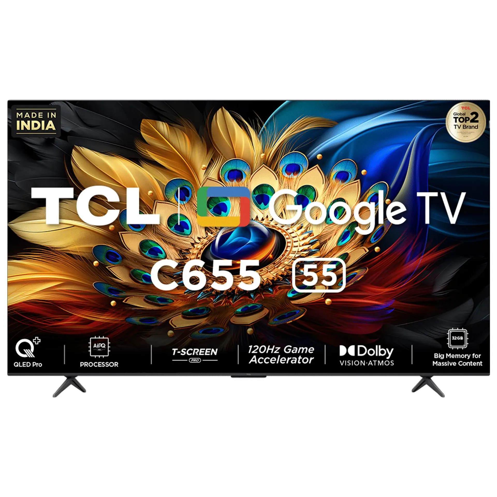 TCL C Series 140 cm (55 inch) QLED 4K Ultra HD Google TV with Dolby Vision (2024 model)