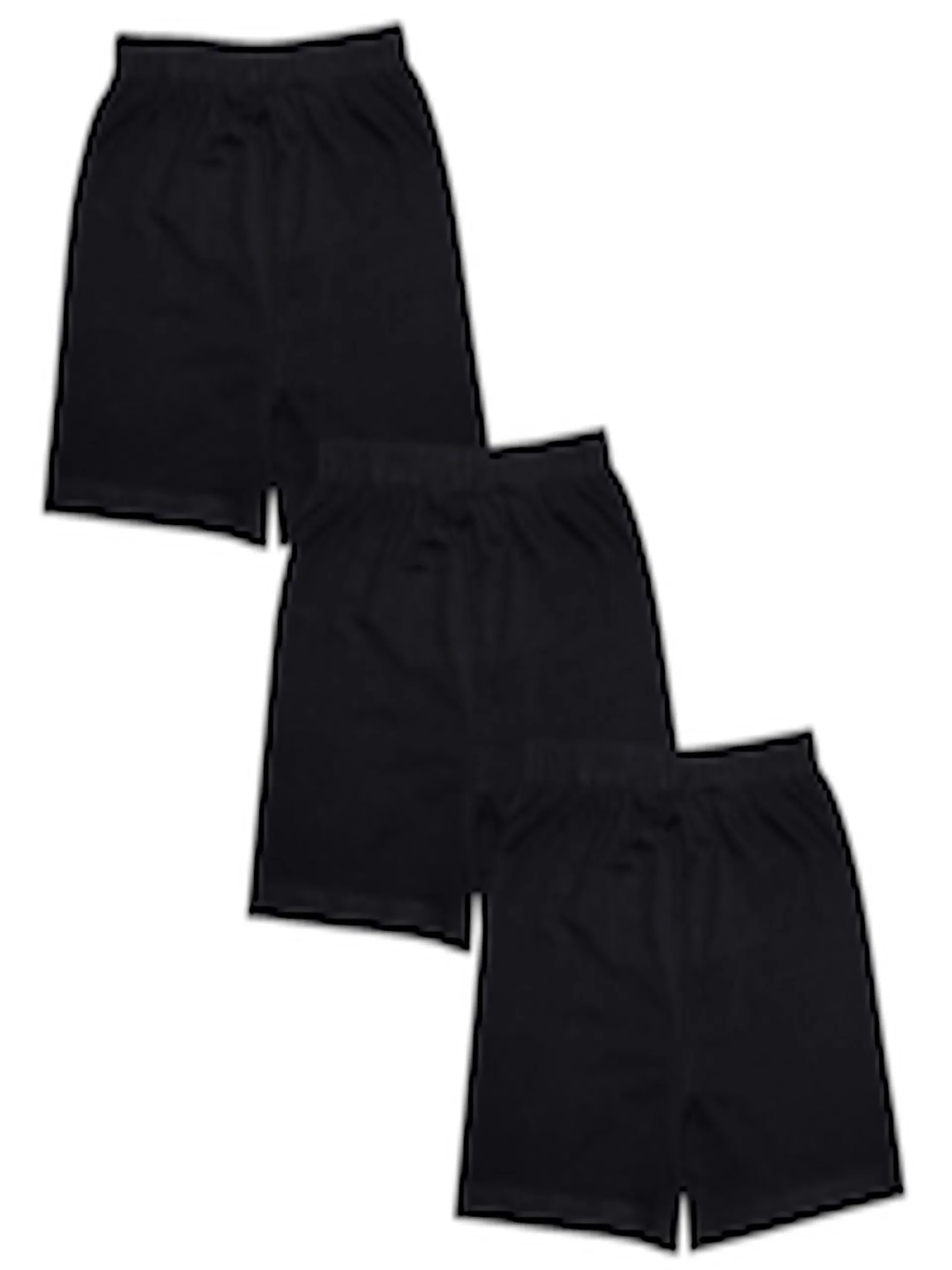 Girls Black Pack of 3 Black solid mid-rise cycling regular shorts