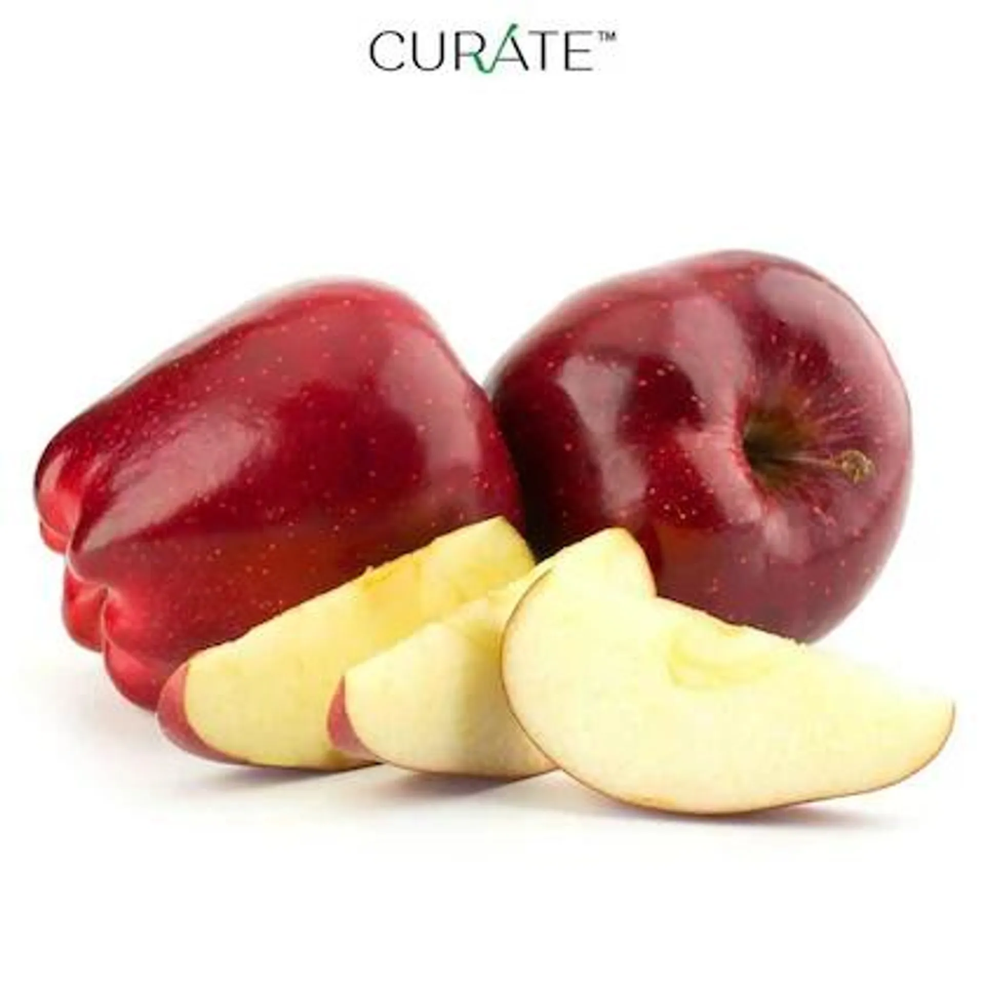 Curate Apple Red Delicious USA Premium Imported 6 pcs (Approx 1.09 kg - 1.26 kg)