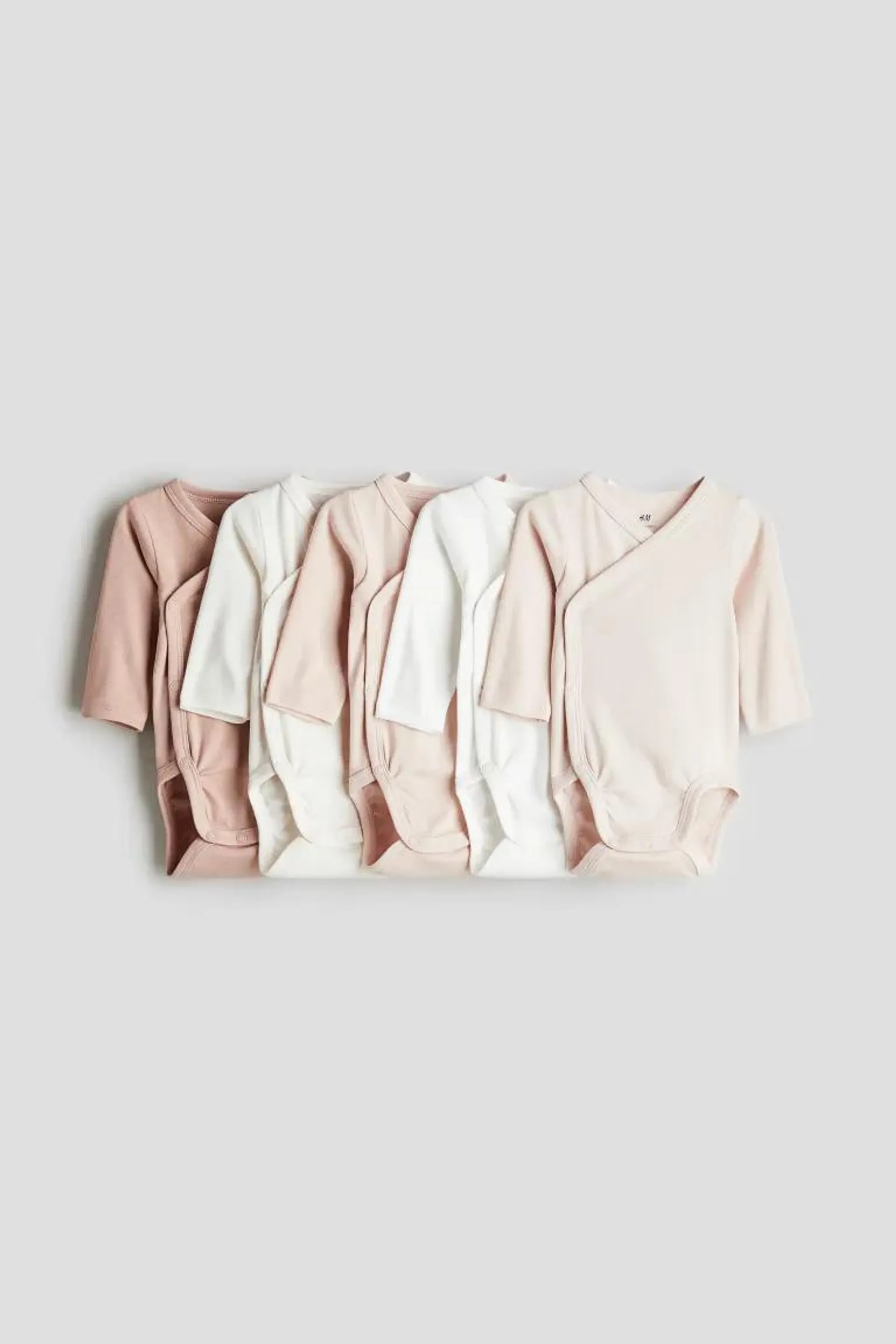 5-pack wrapover bodysuits