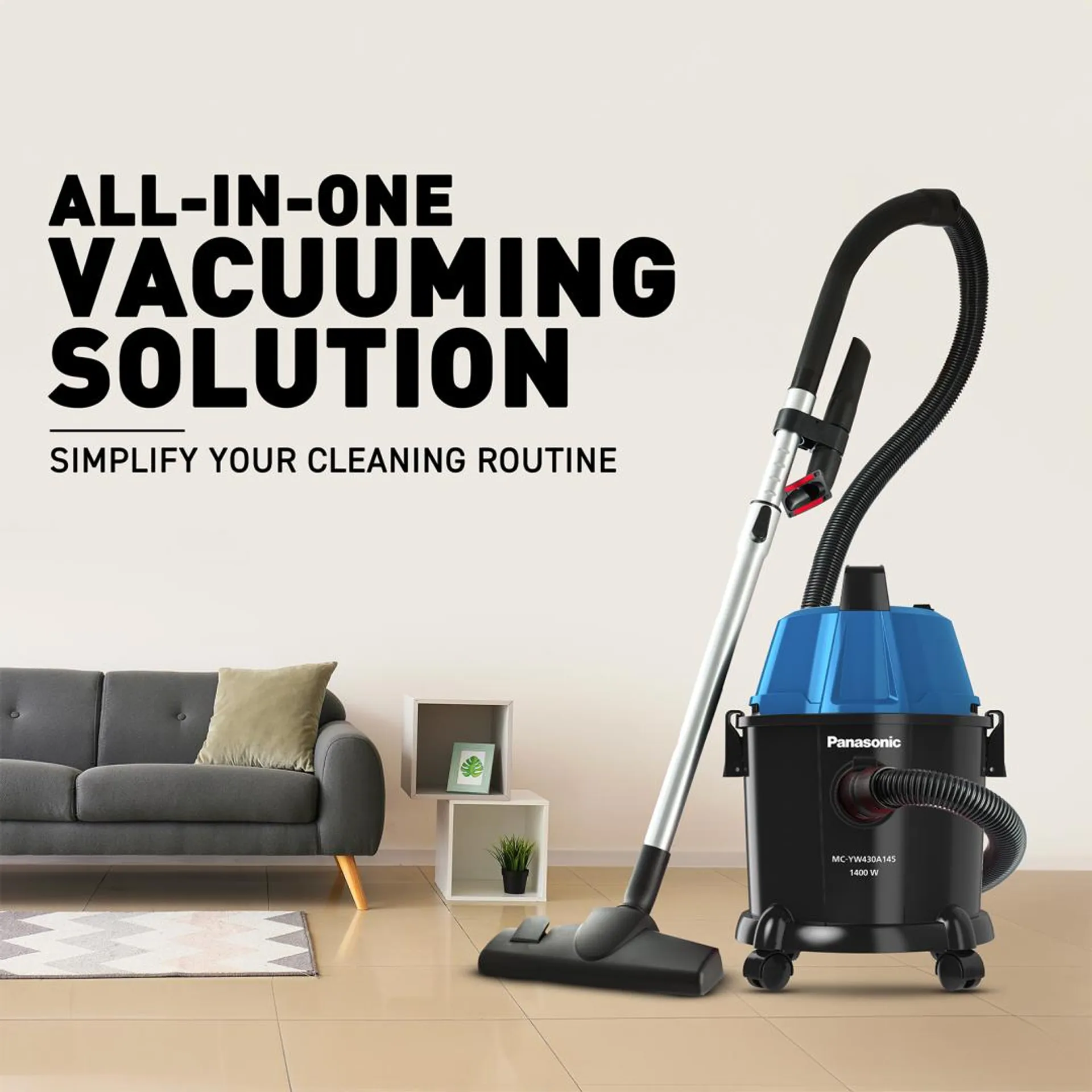 MC-YW430A145 Wet & Dry Vacuum Cleaner with Plastic Body