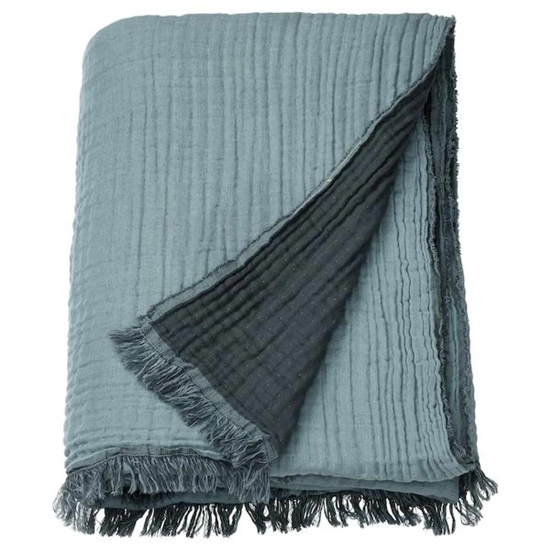 Throw, light blue-grey,