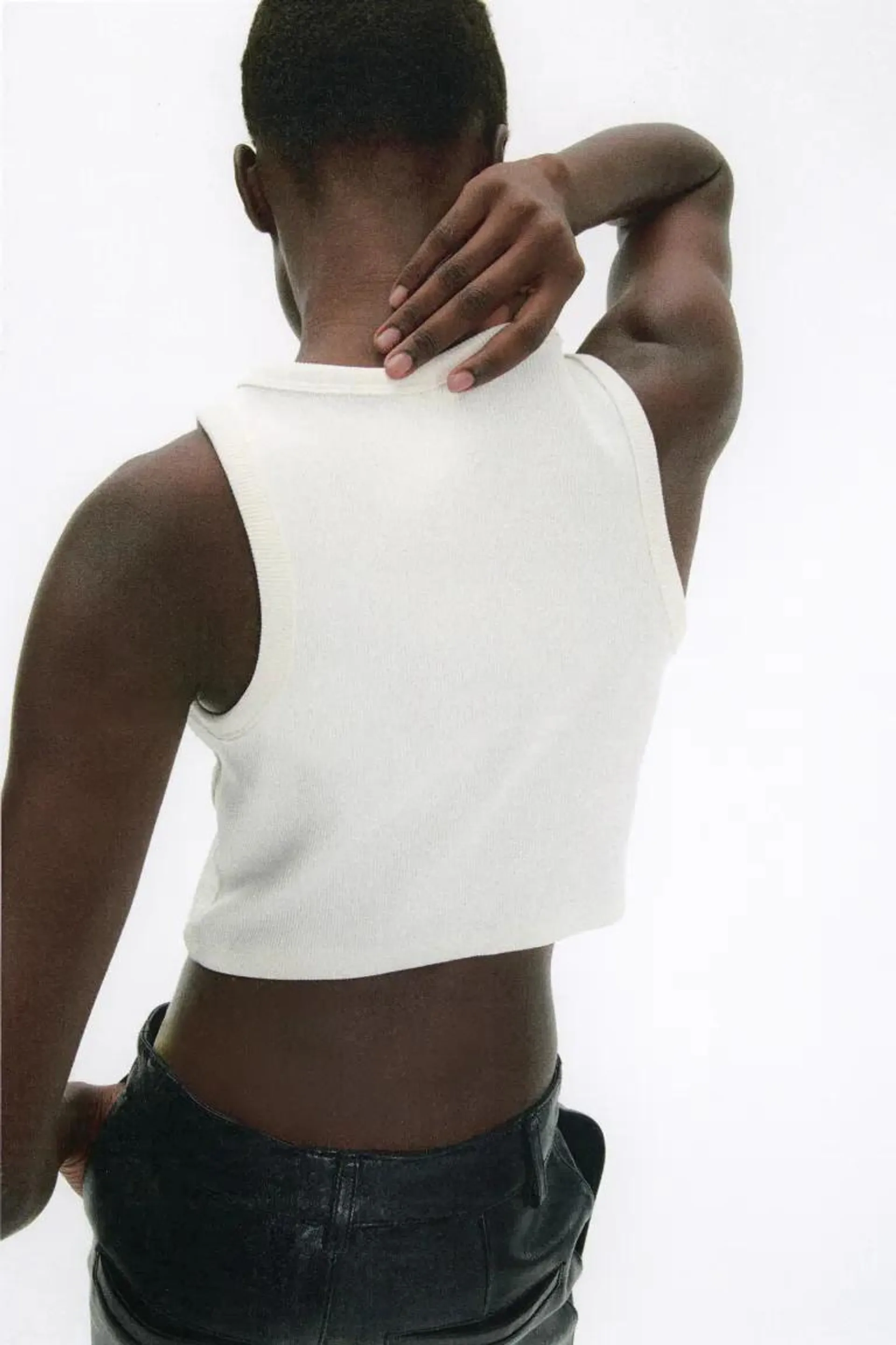 Cropped vest top