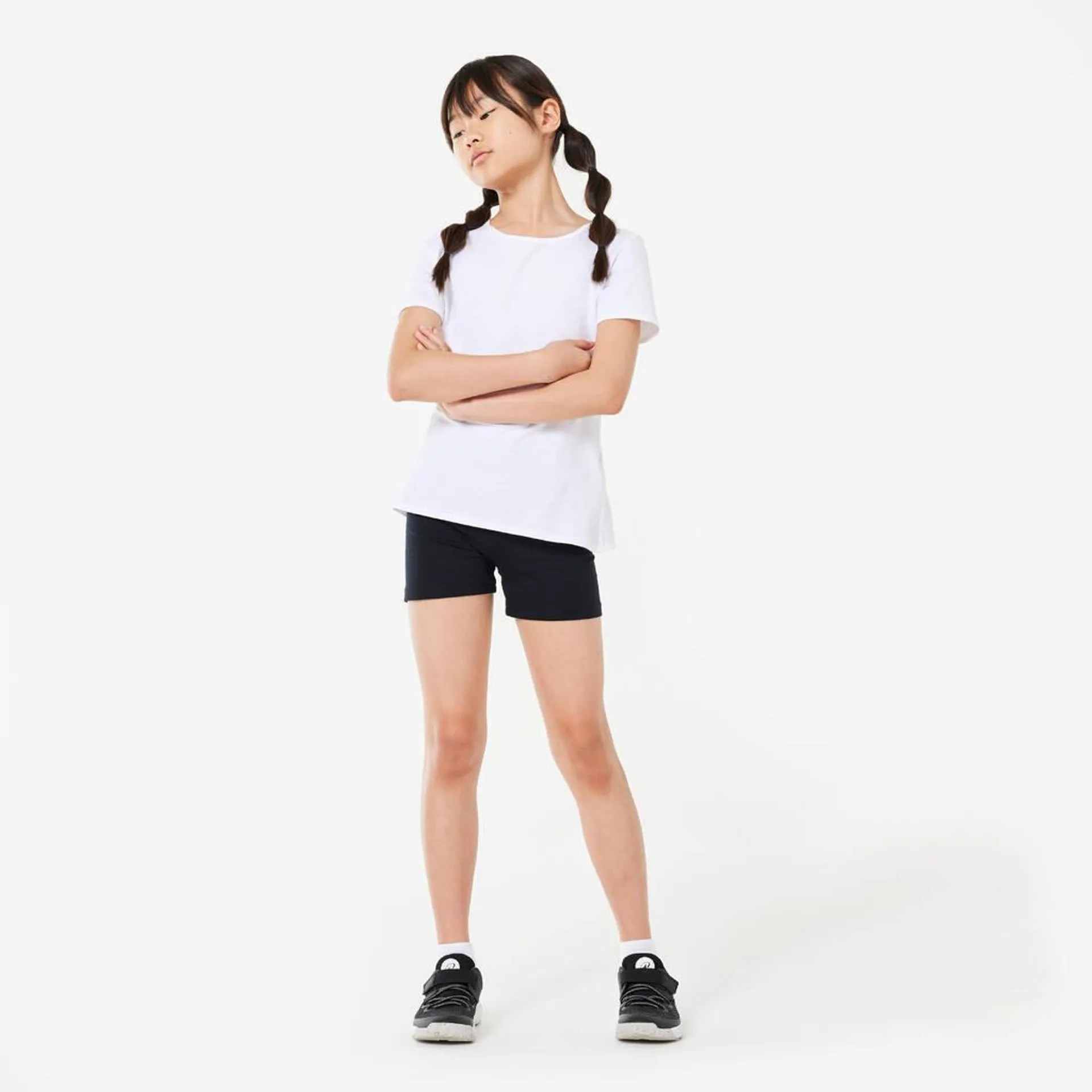 Girls Basic Cotton Shorts - Black