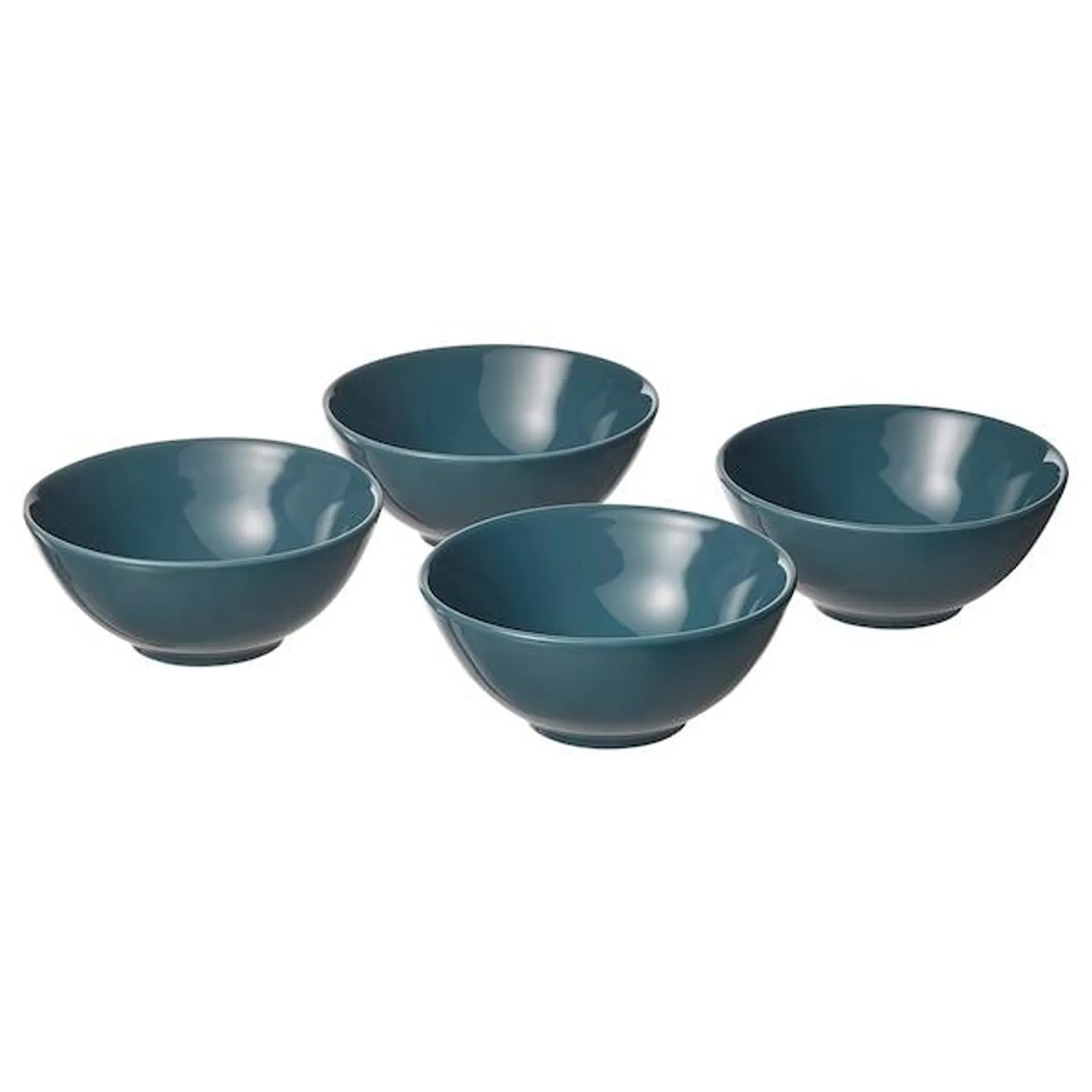 Bowl, glossy dark turquoise,