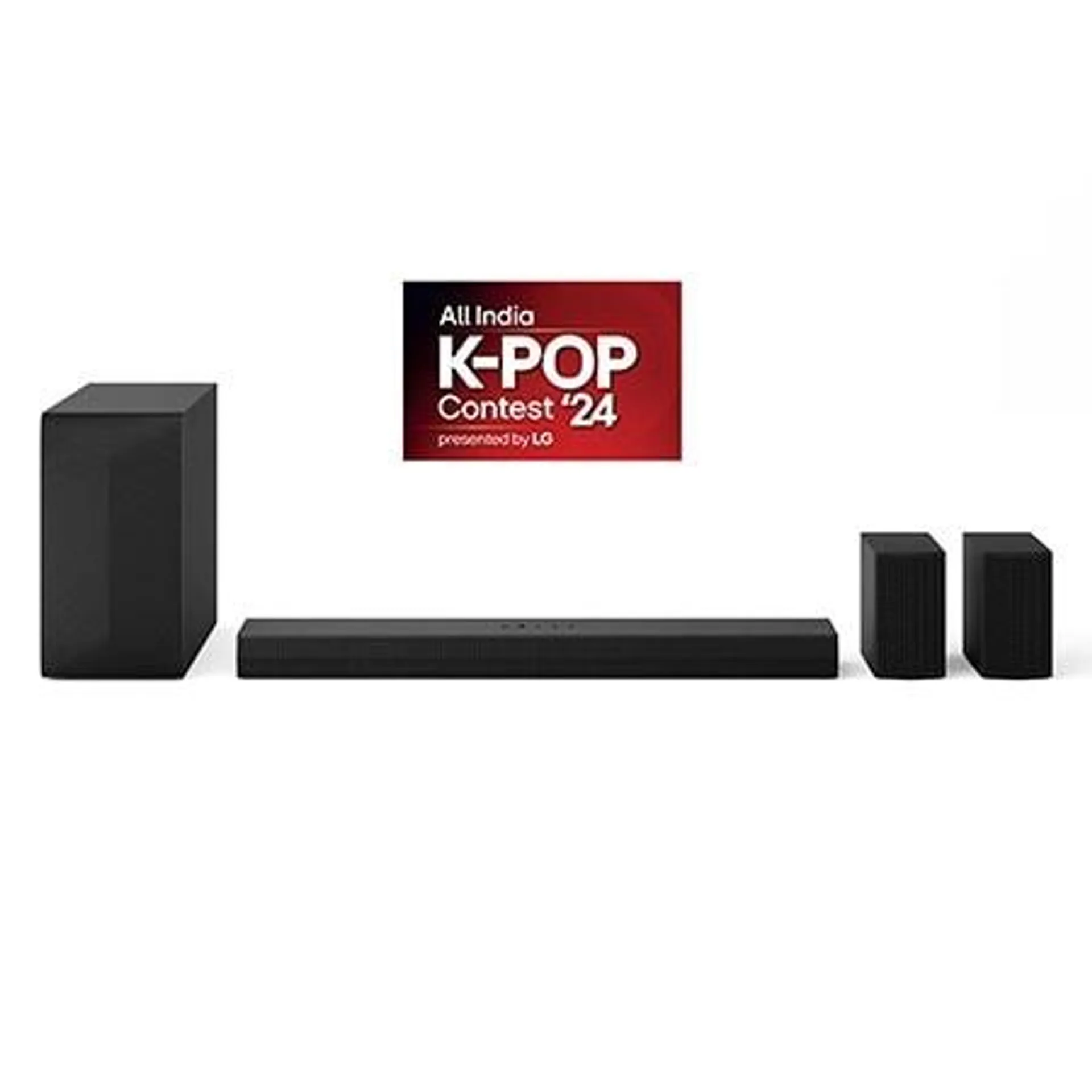 LG Soundbar S65TR, 5.1 Ch, 600W Powerful surround sound with Wireless subwoofer and Rear speaker, Dolby Digital