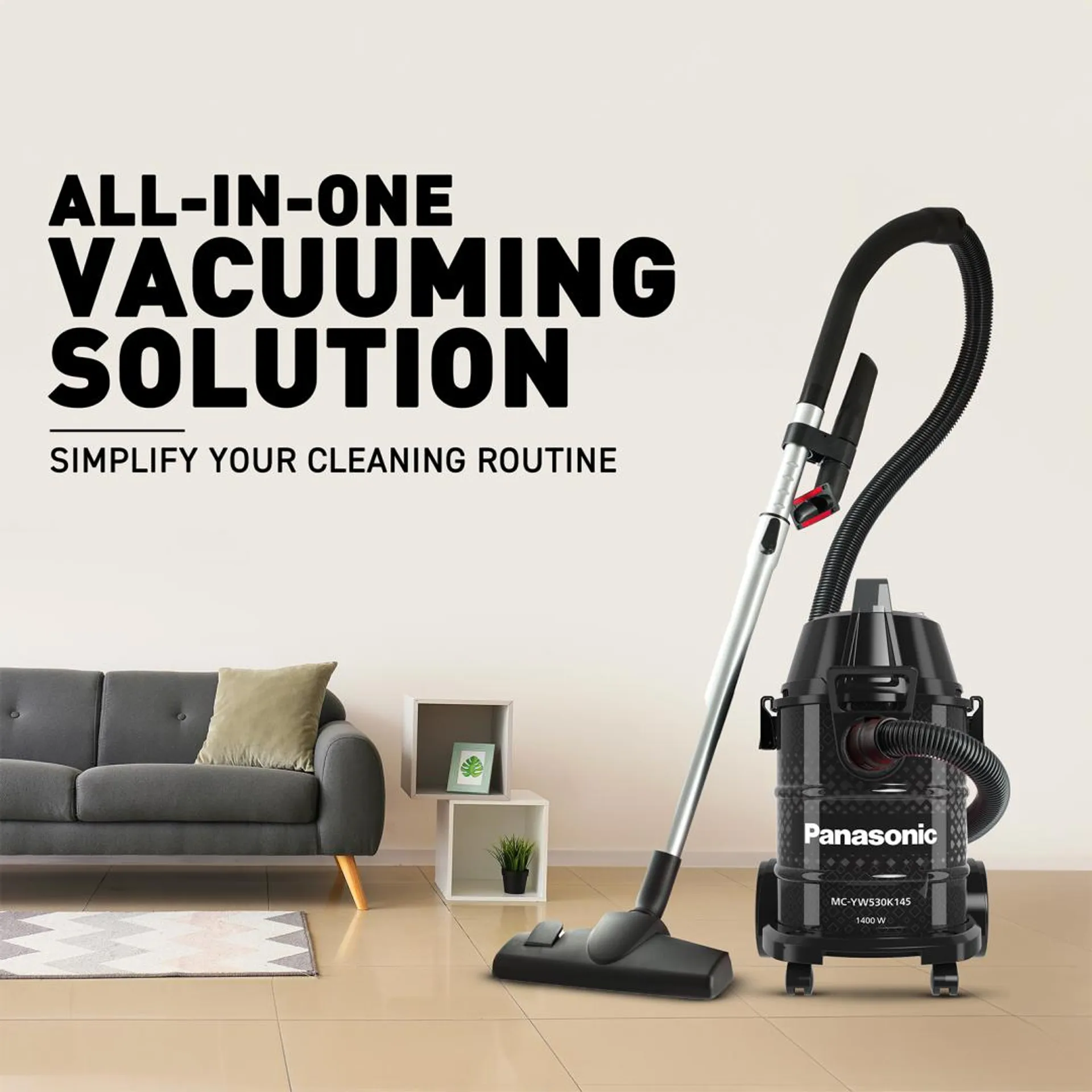 MC-YW530K145 Wet & Dry Vacuum Cleaner with Steel Body