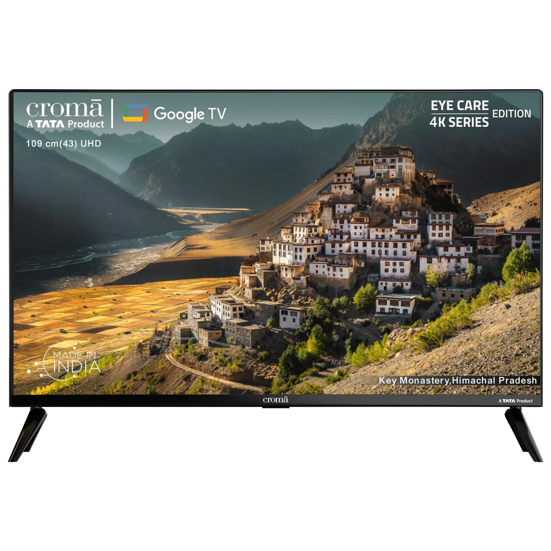 Croma 43UGC024601 109 cm (43 inch) 4K Ultra HD LED Google TV with Bezel Less Display (2023 model)