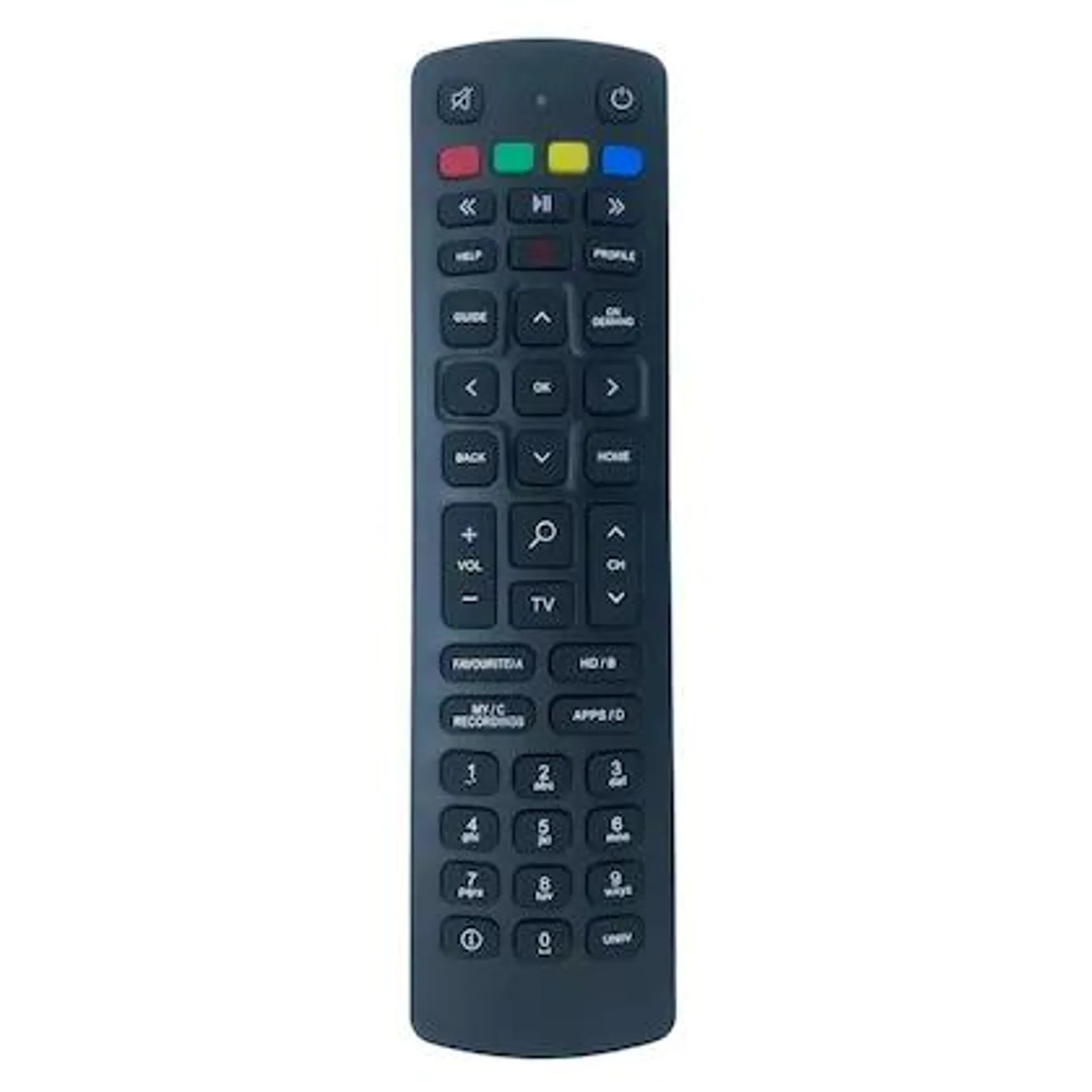 Upix Set Top Box Remote No. 1097 (No Voice), with Favourite, HD, My Recordings, Apps Functions Compatible/Replacement for Jio Fiber Set Top Box Remote Control (Exactly Same Remote Will Only Work)