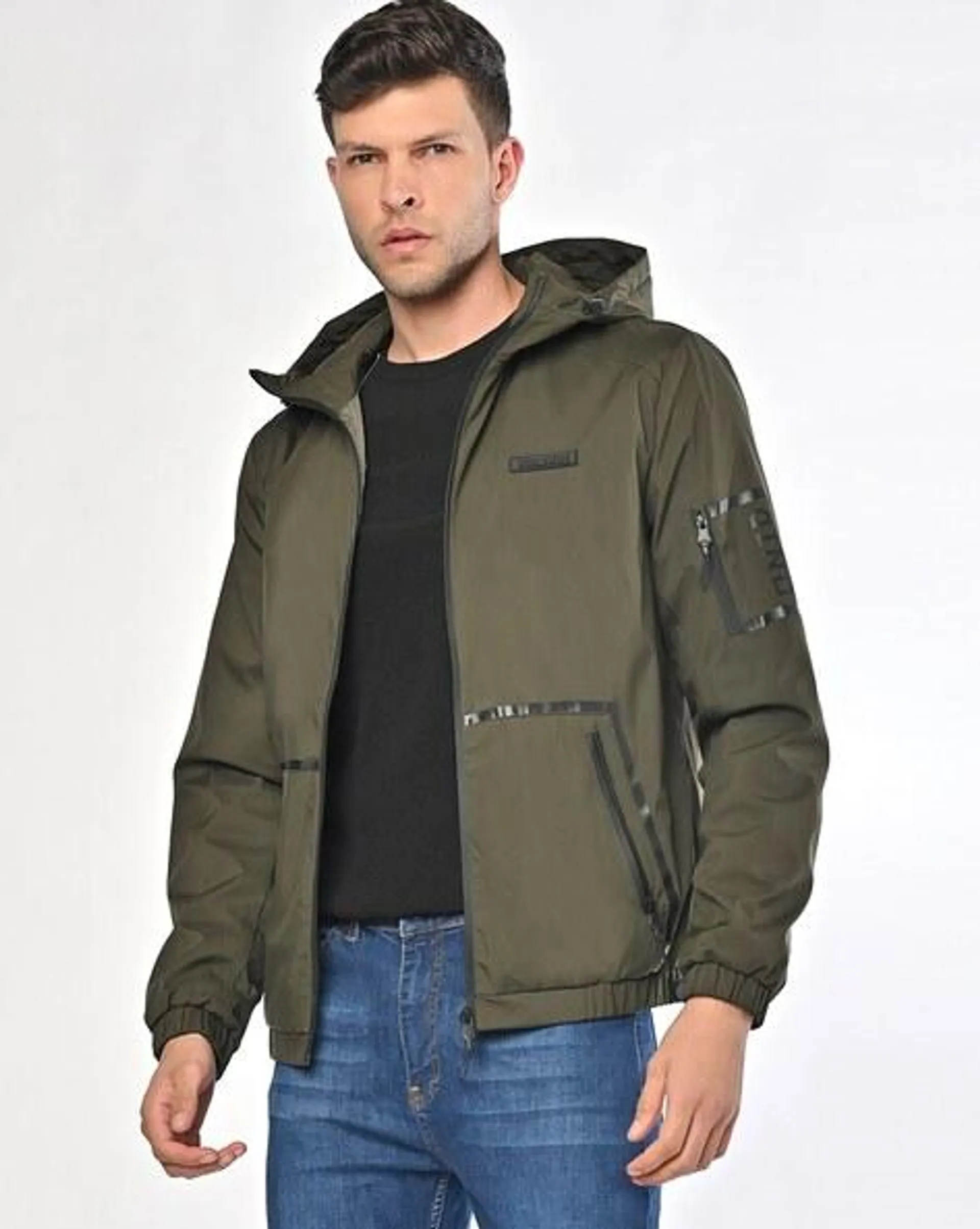 Zip-Front Hooded Jacket