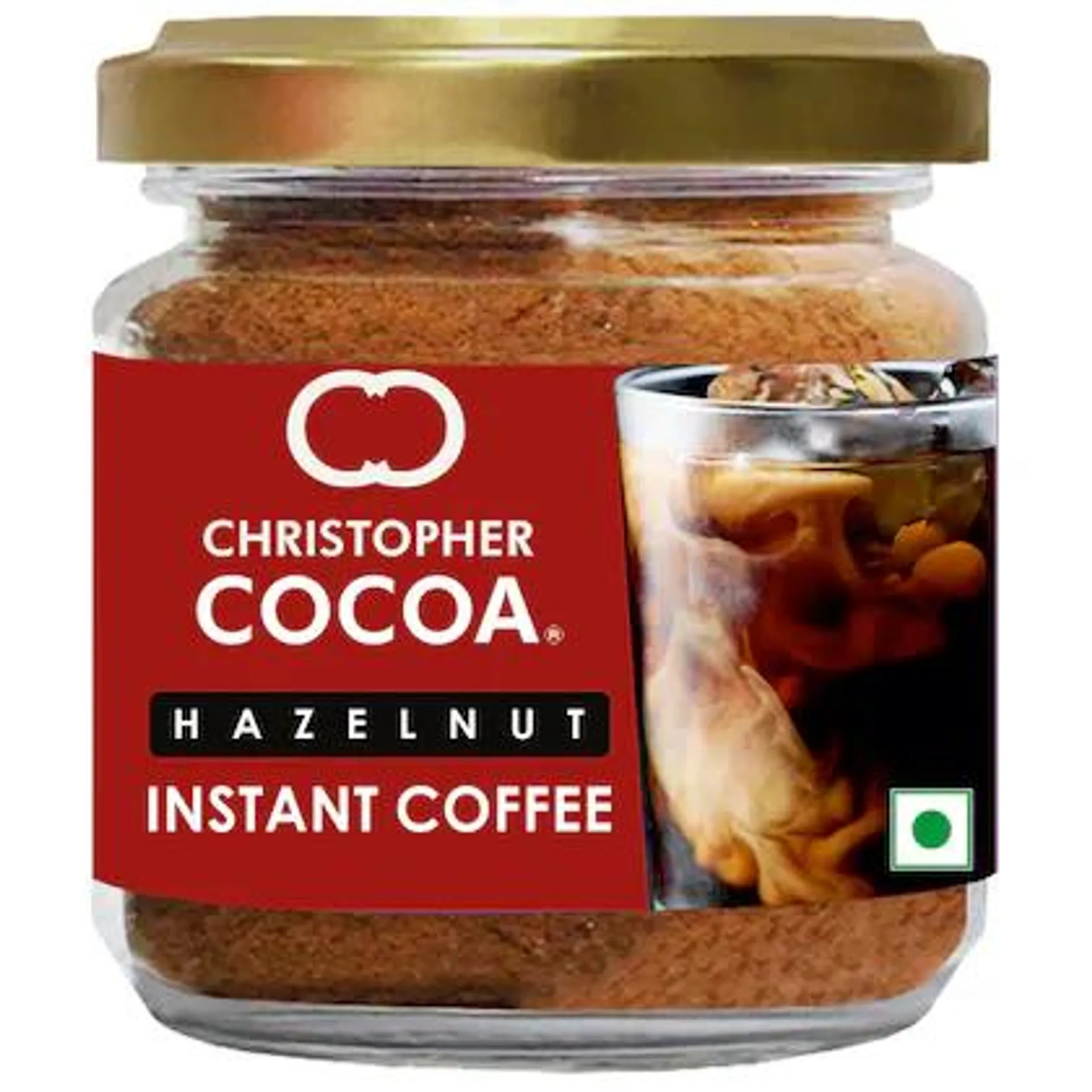 Christopher Cocoa, Hazelnut Chocolate Mocha, 50g (Instant Coffee Cocoa Powder, No sugar, Vegan)