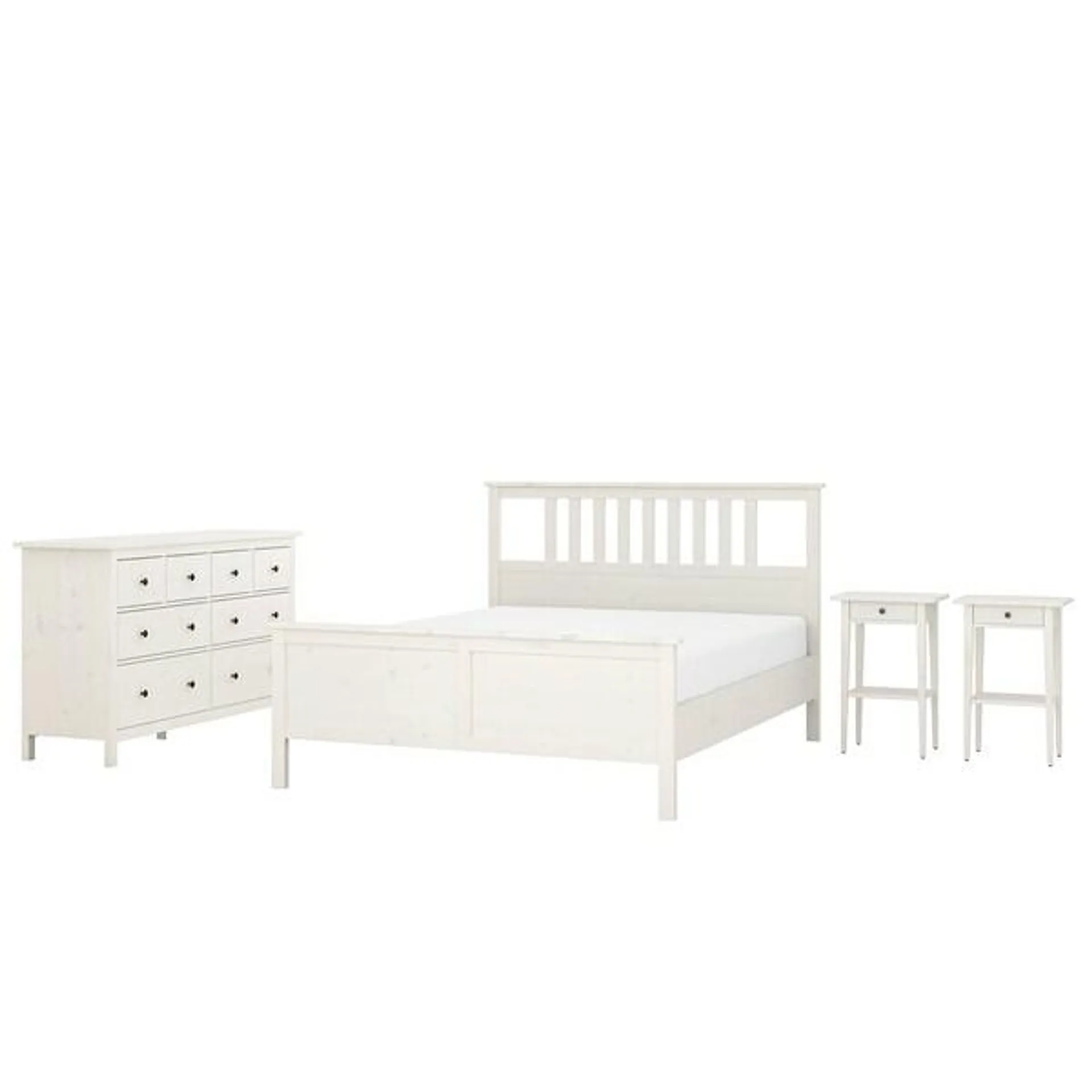 Bedroom furniture, set of 4, white stain,