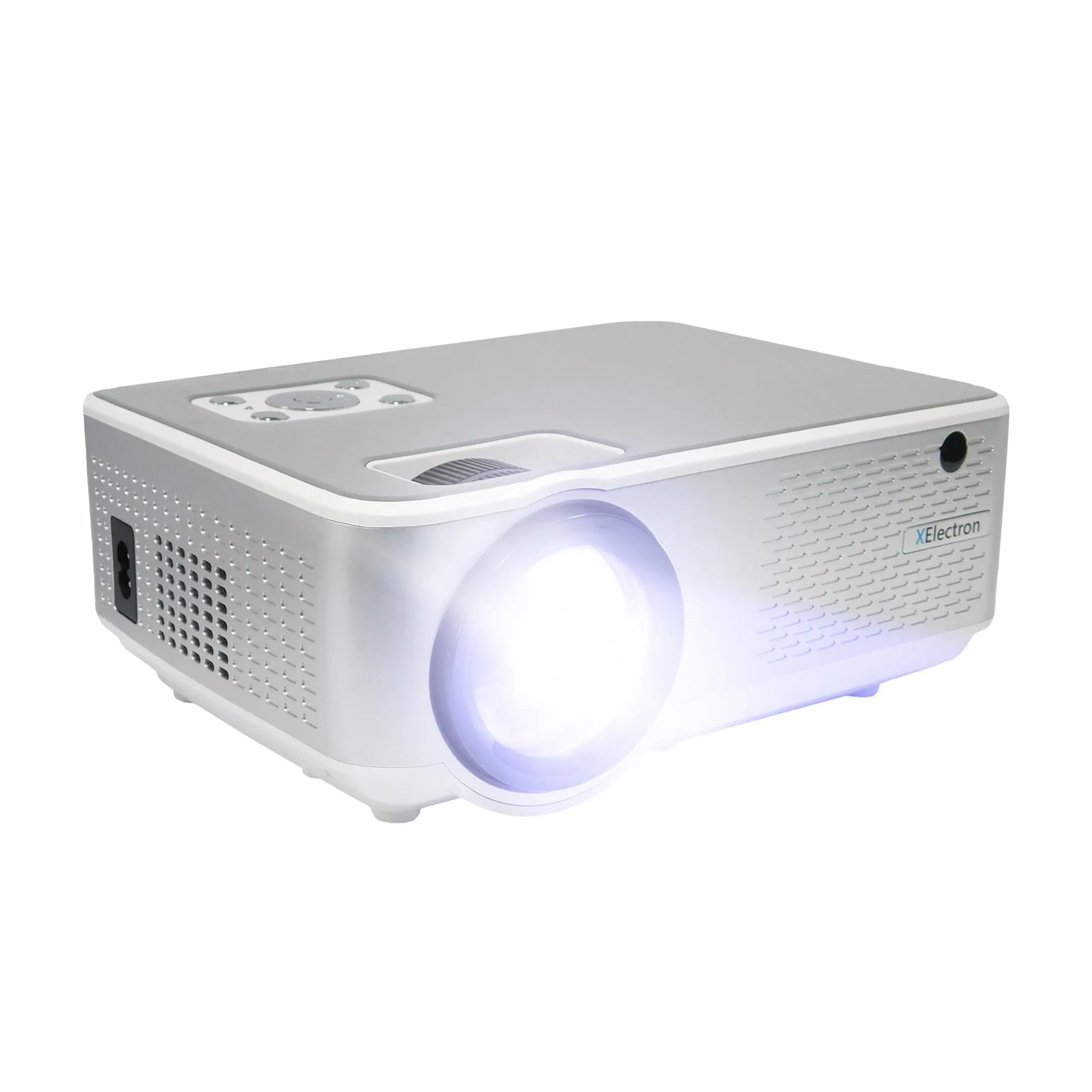 XElectron C9 Standard Full HD LED Projector (4200 Lumens, USB + HDMI + AV + VGA Ports, 1080p Support, White)