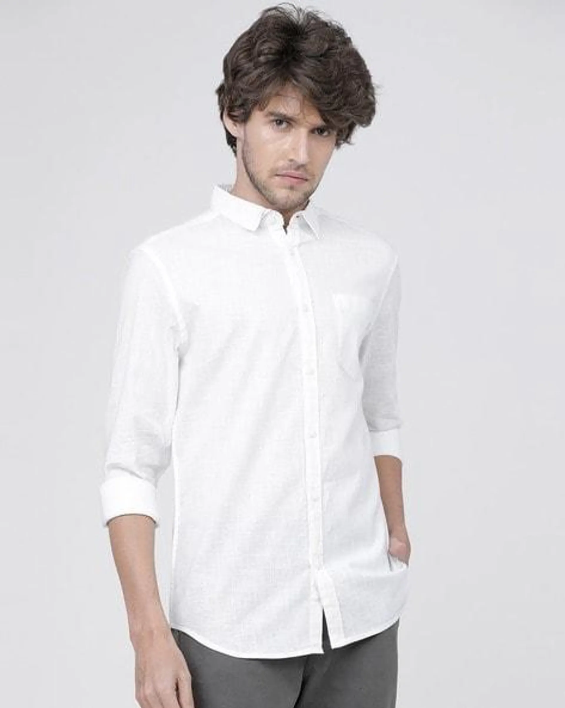 Slim Fit Shirt with Patch Pocket